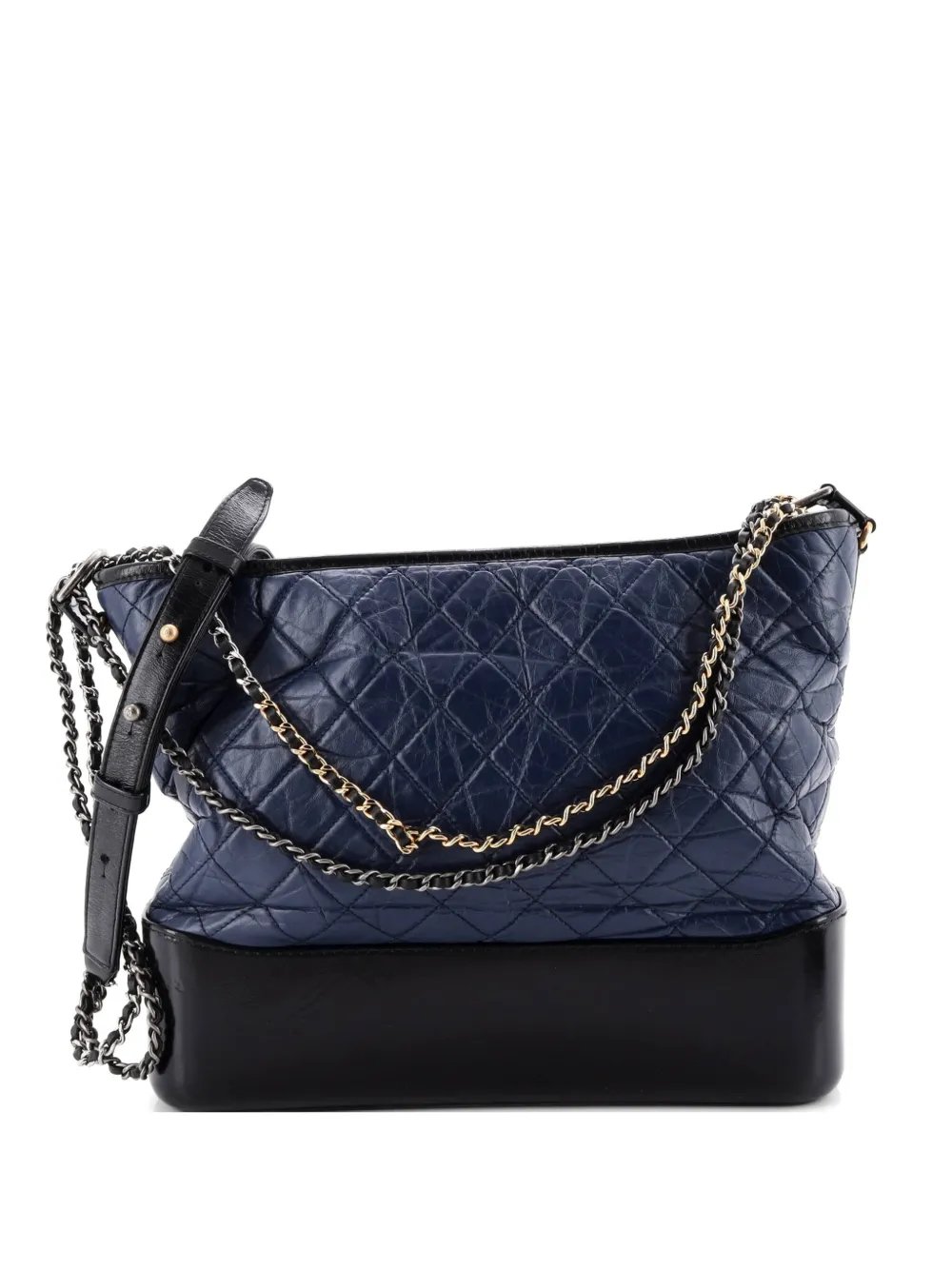Gabrielle Quilted Aged Calfskin Large hobo bag