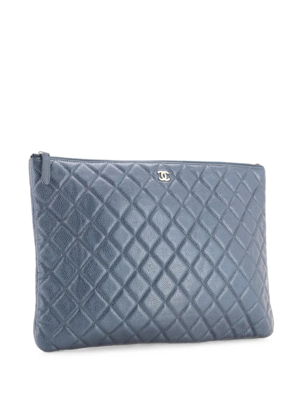 O Case Quilted Iridescent Caviar Large clutch bag