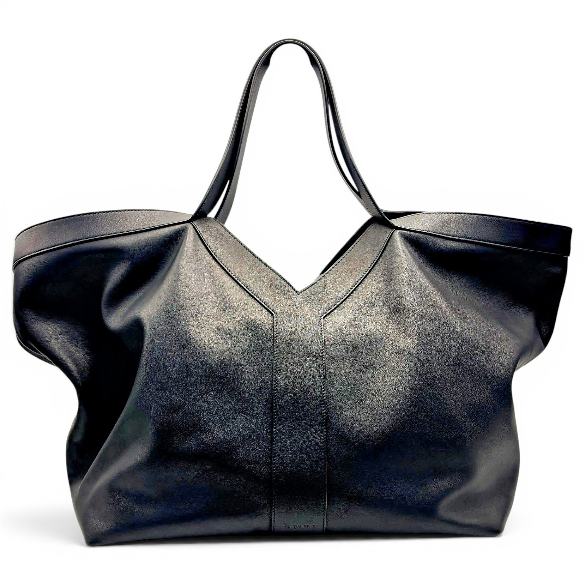 Y leather tote