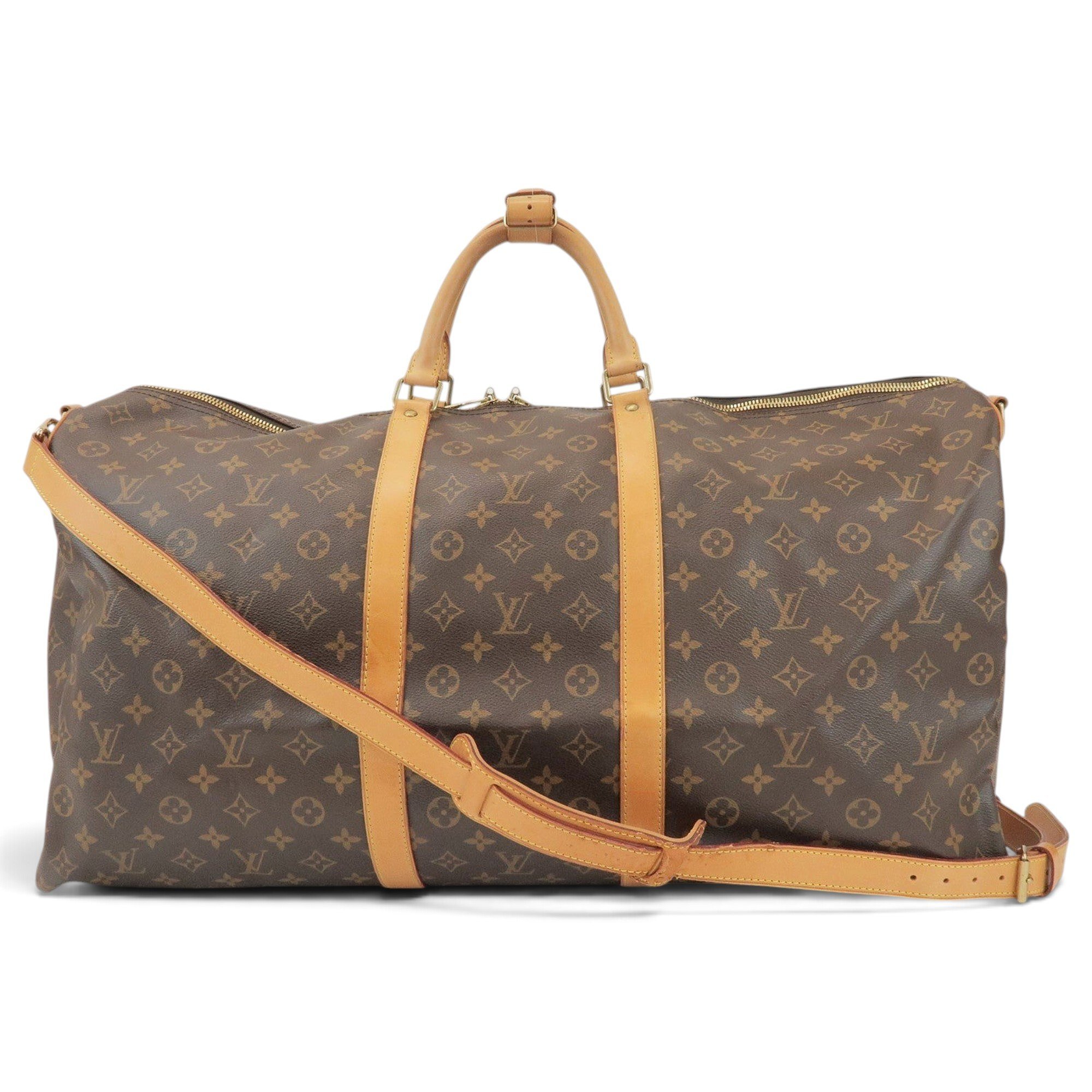 Keepall leather travel bag