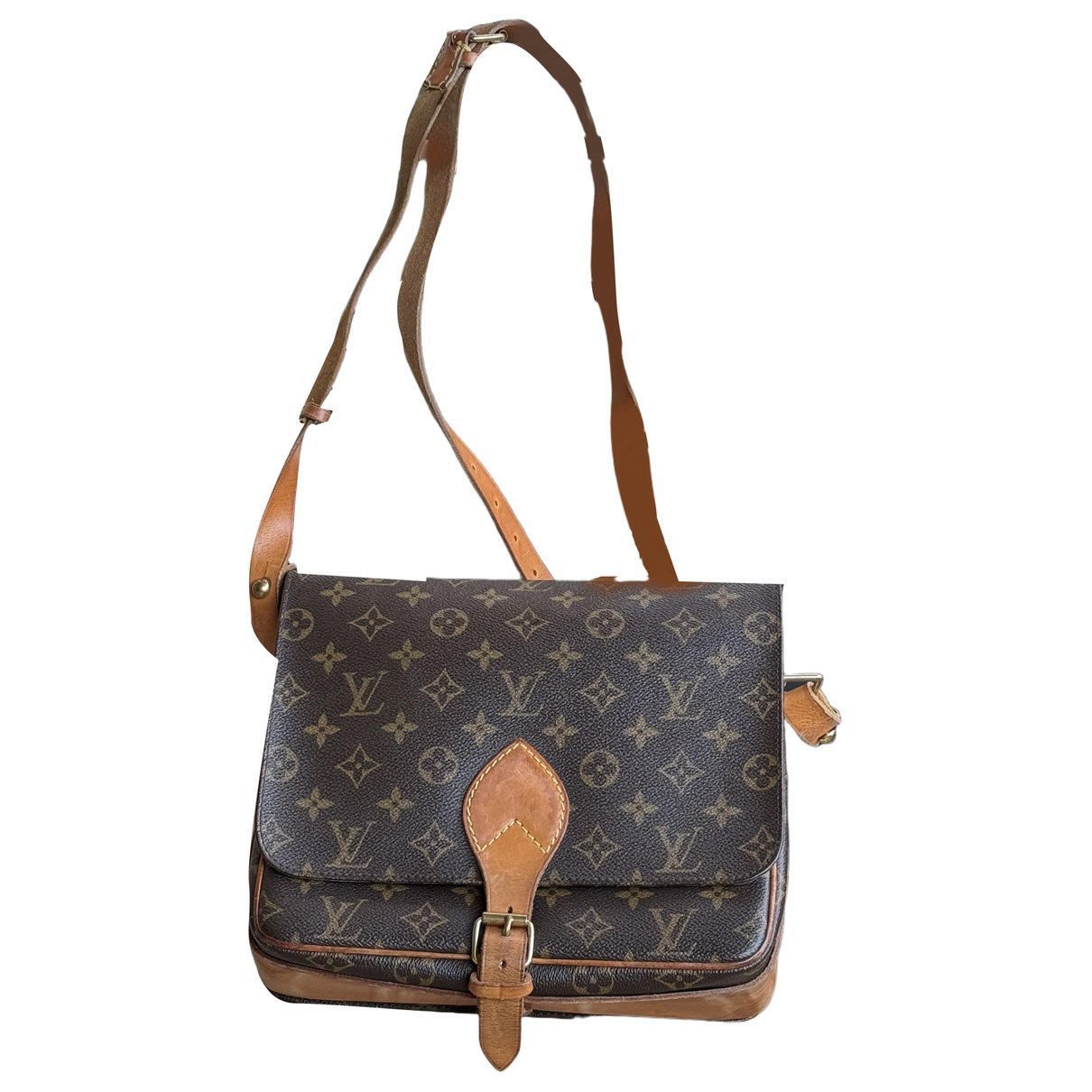 Cartouchière leather handbag