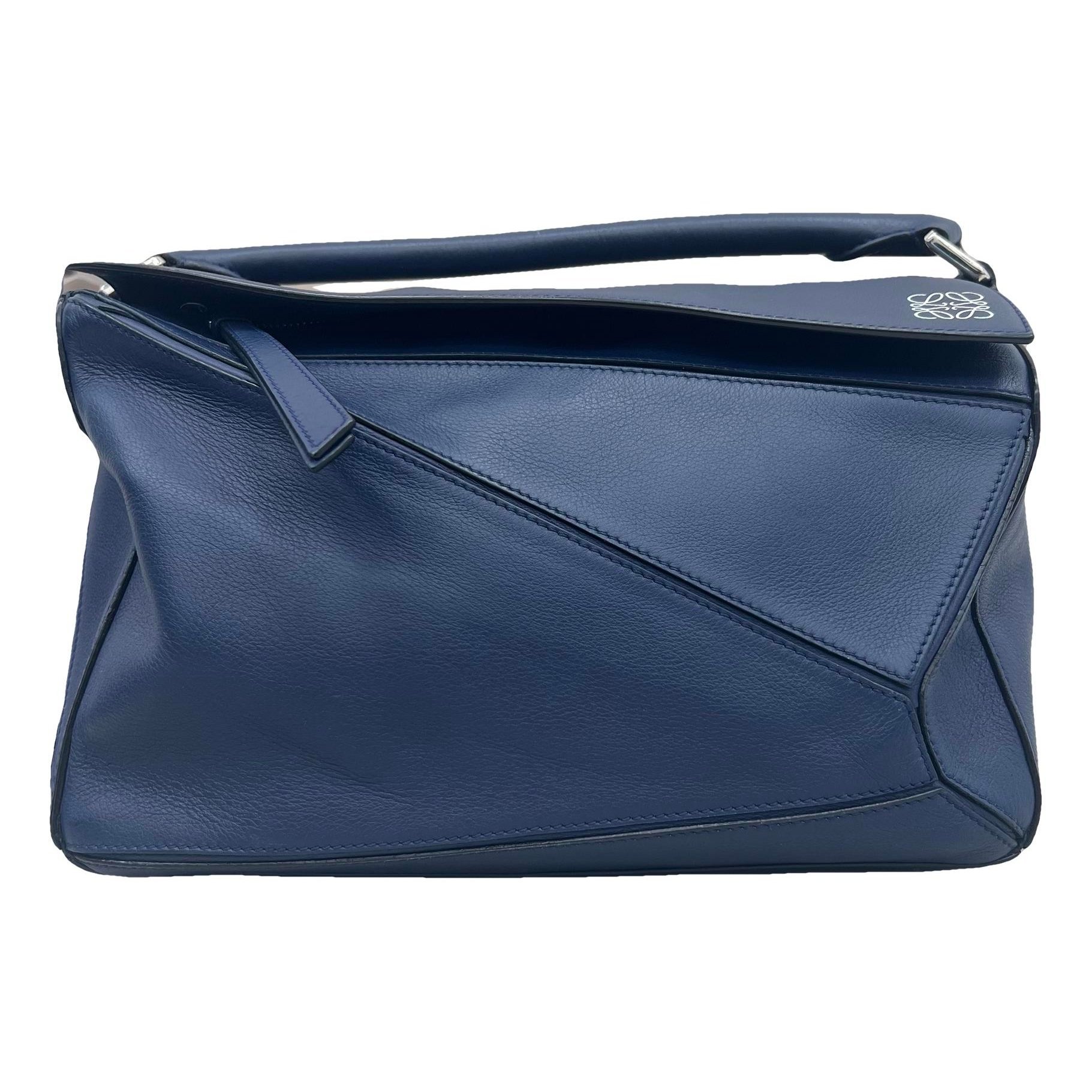 Puzzle leather handbag
