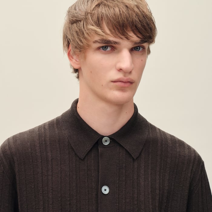 Café Short-sleeve Straight Cut Shirt