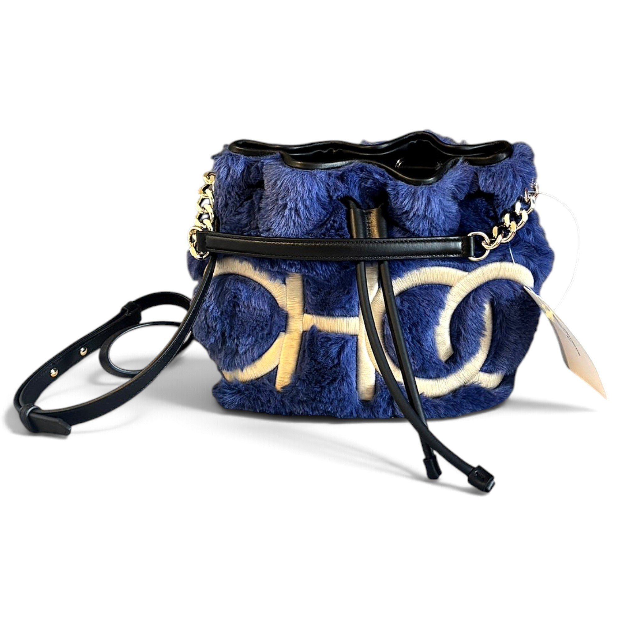 Faux fur crossbody bag