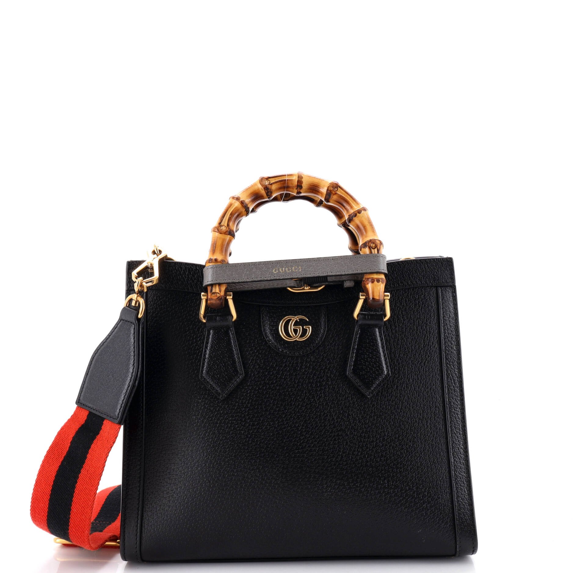 Diana NM Bamboo Handle Tote Leather Small