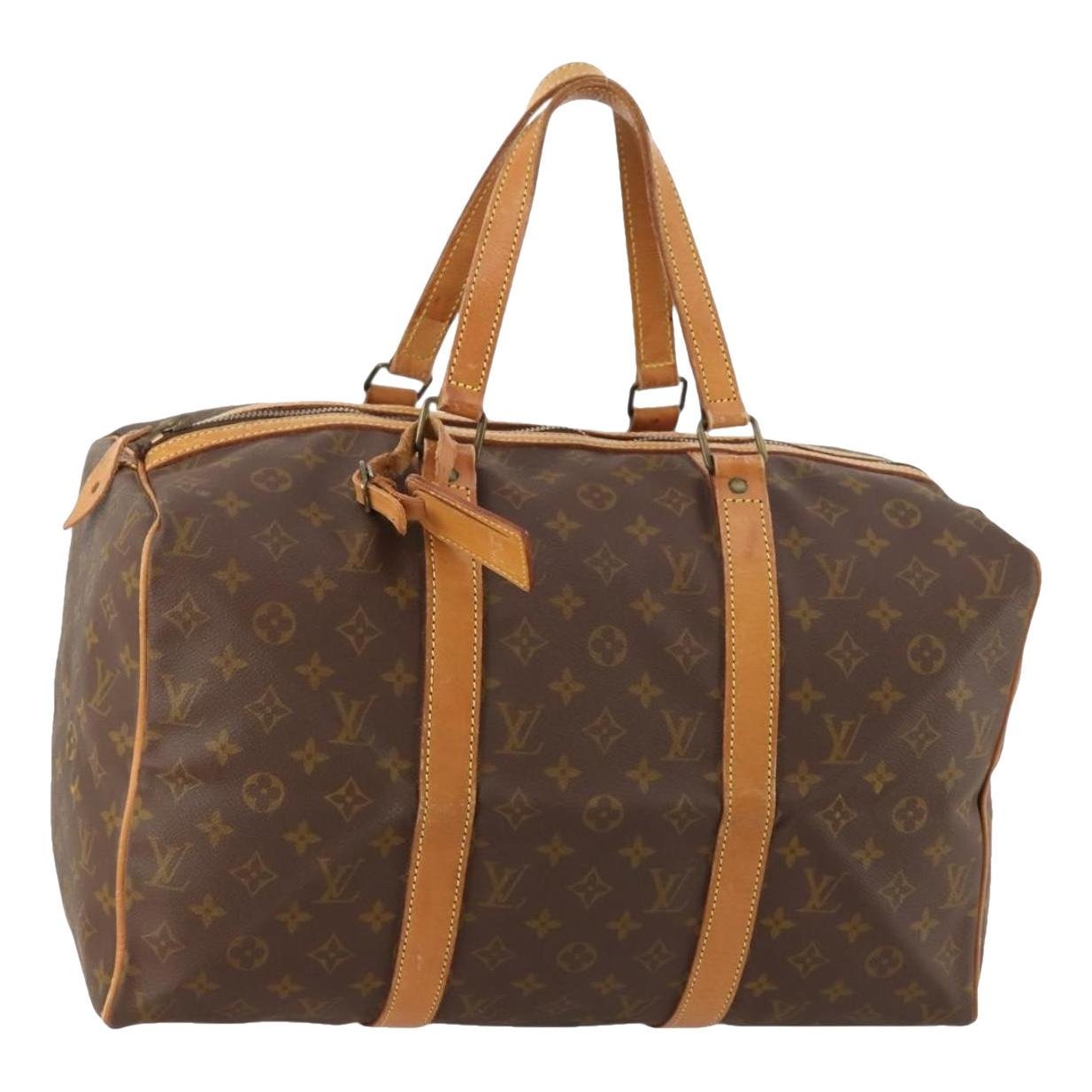 Sac souple leather travel bag