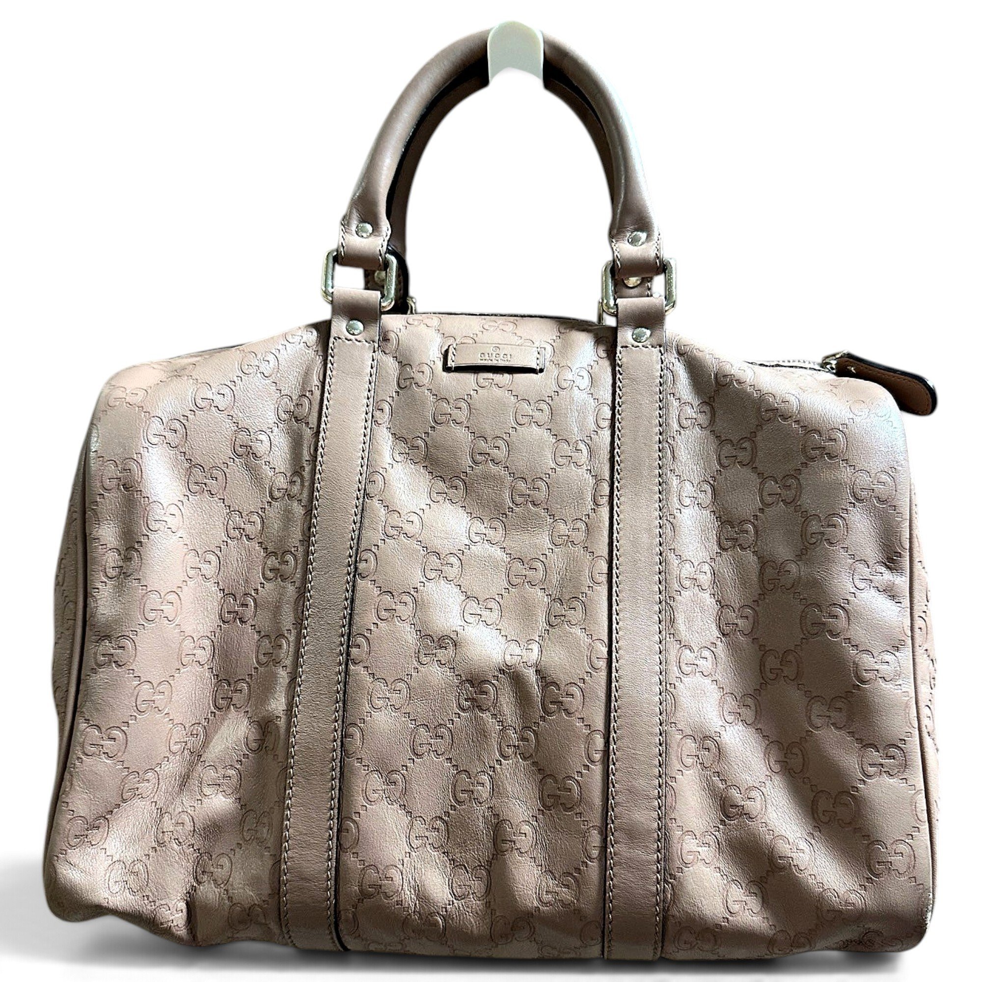 Boston leather bowling bag