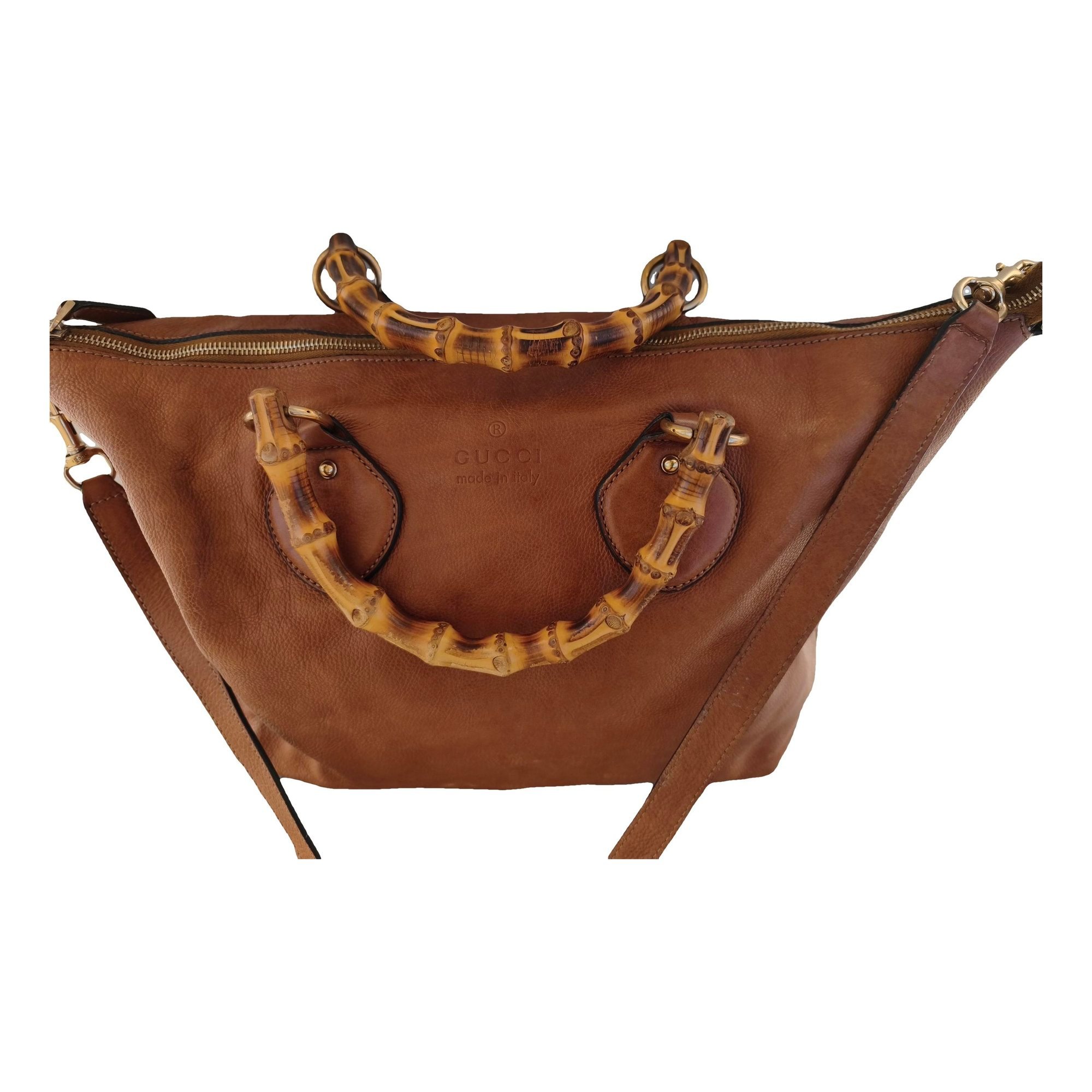Bamboo leather handbag