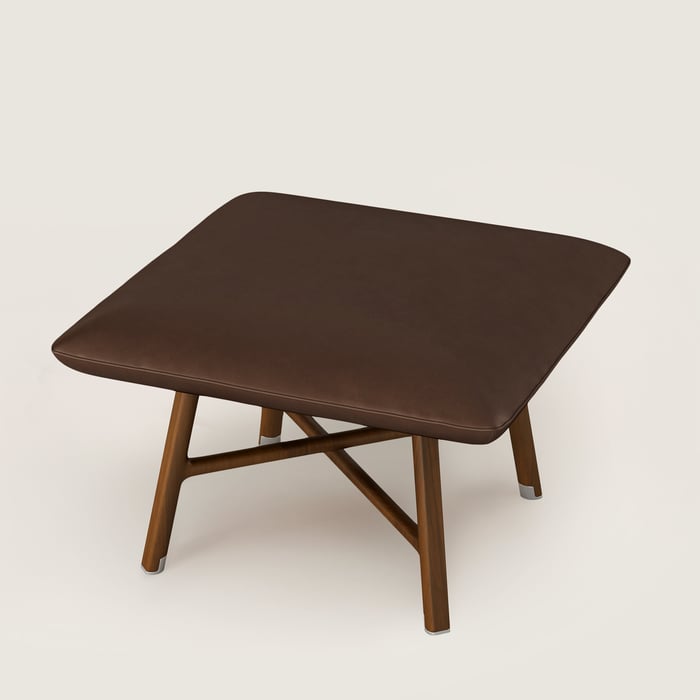 Chocolat Les Necessaires d'Hermès "Carre d'Assise" Low Stool, High Model