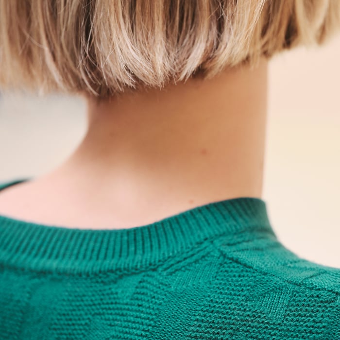 Vert Acanthe "H" Short-sleeve Sweater