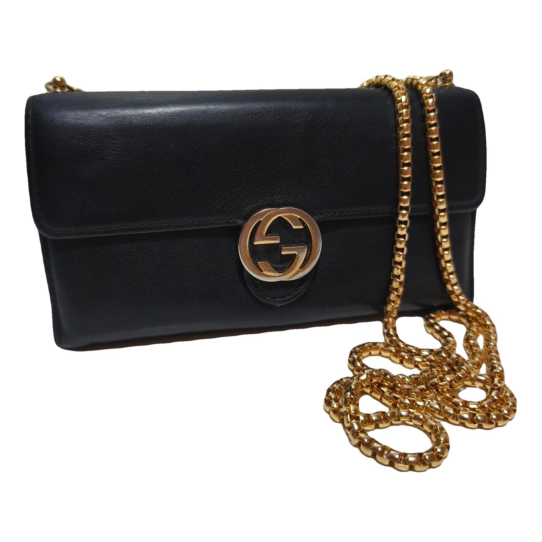 Leather clutch bag
