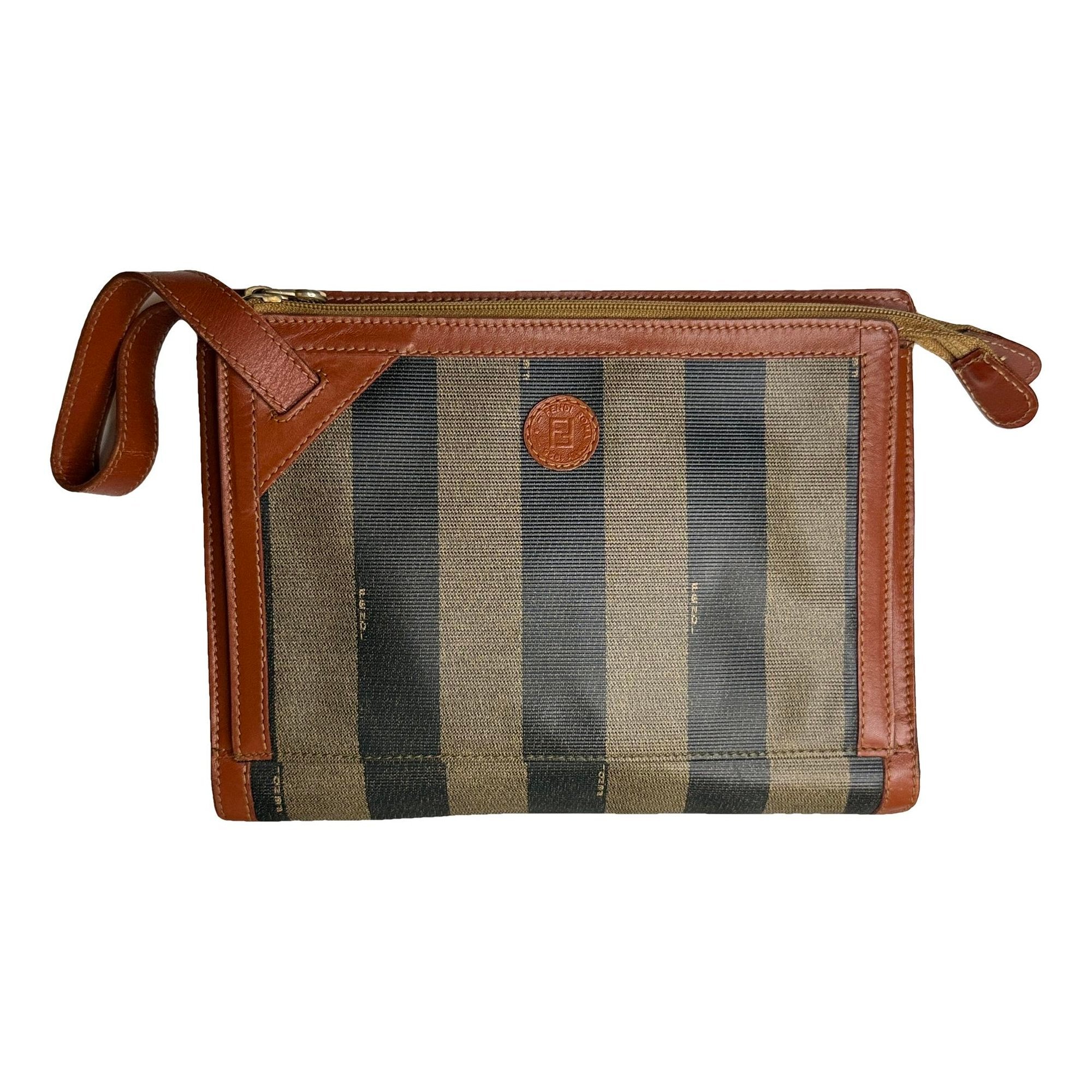 Leather clutch bag