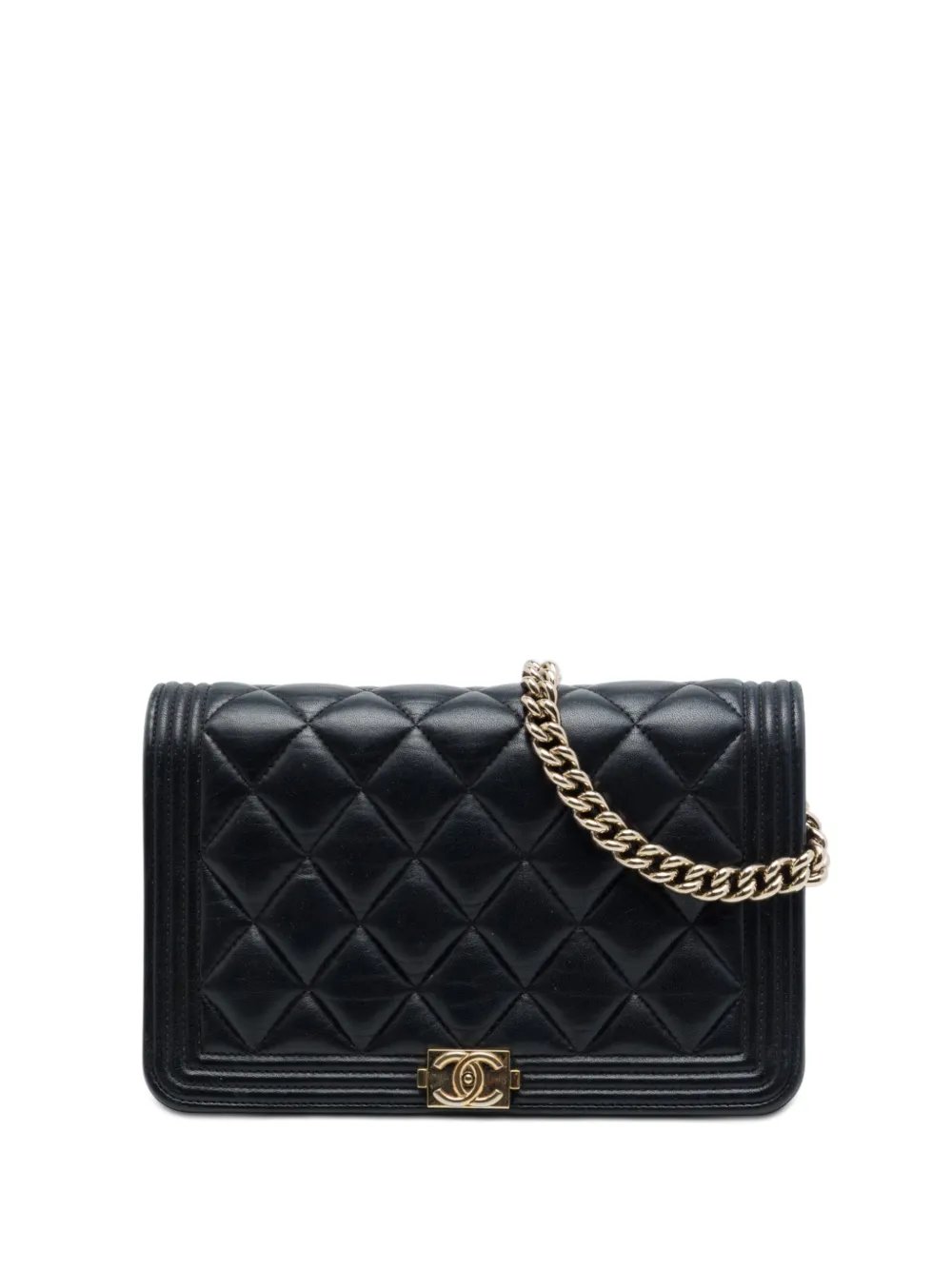 2019 Quilted Lambskin Boy Wallet On Chain crossbody bag
