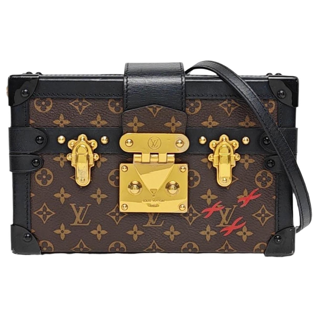 Petite Malle leather crossbody bag