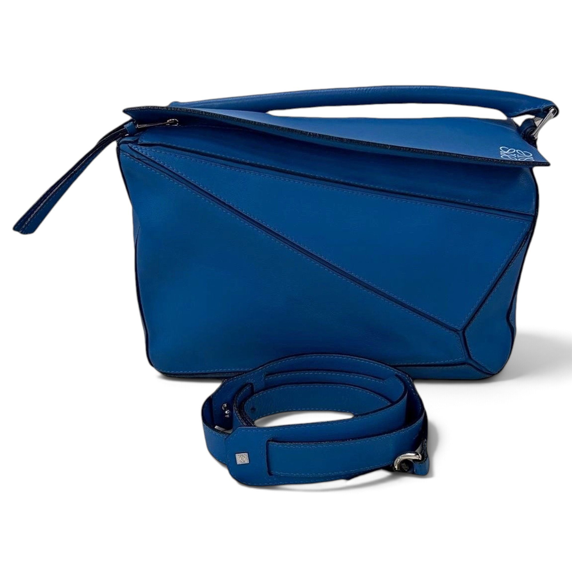 Puzzle leather handbag