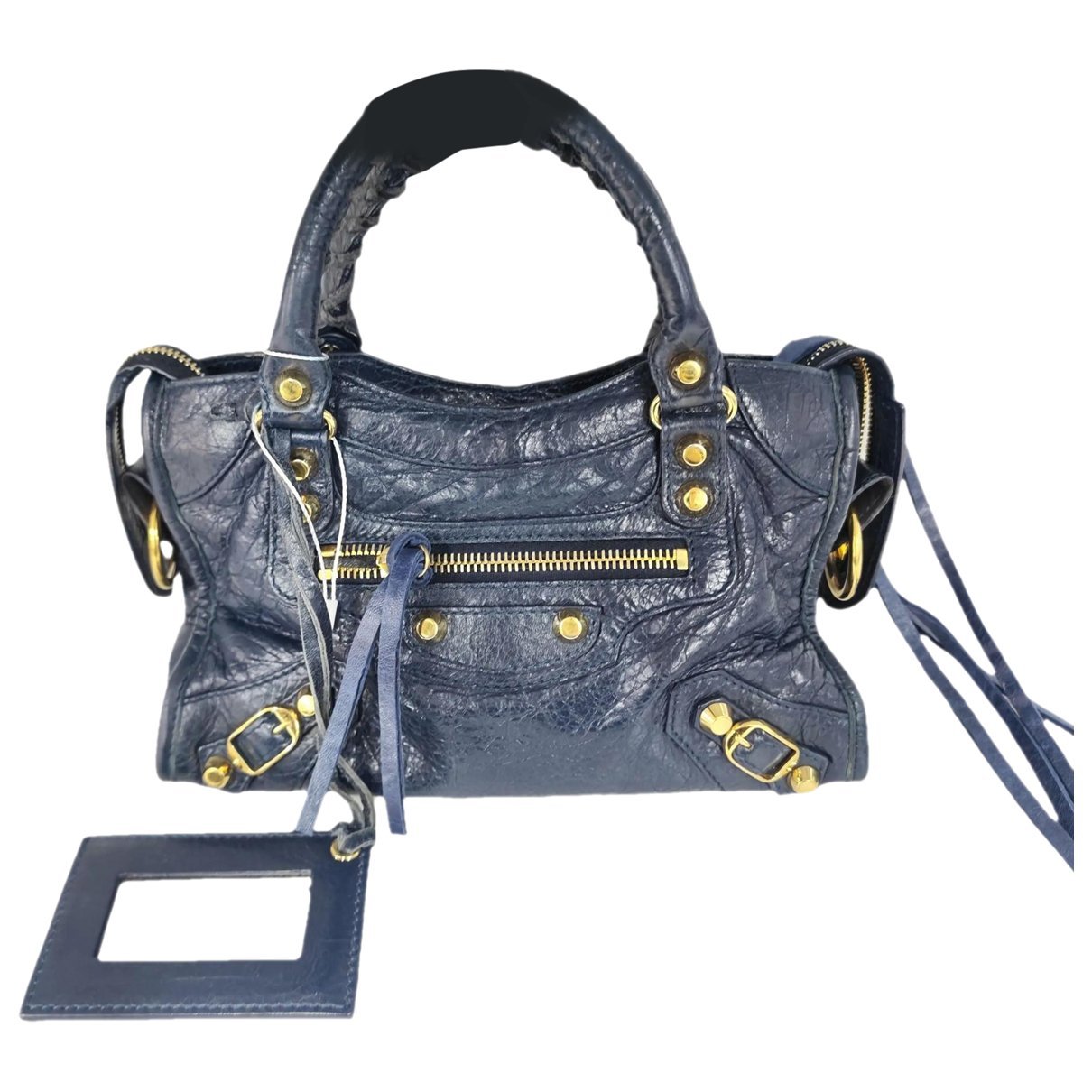 City leather handbag