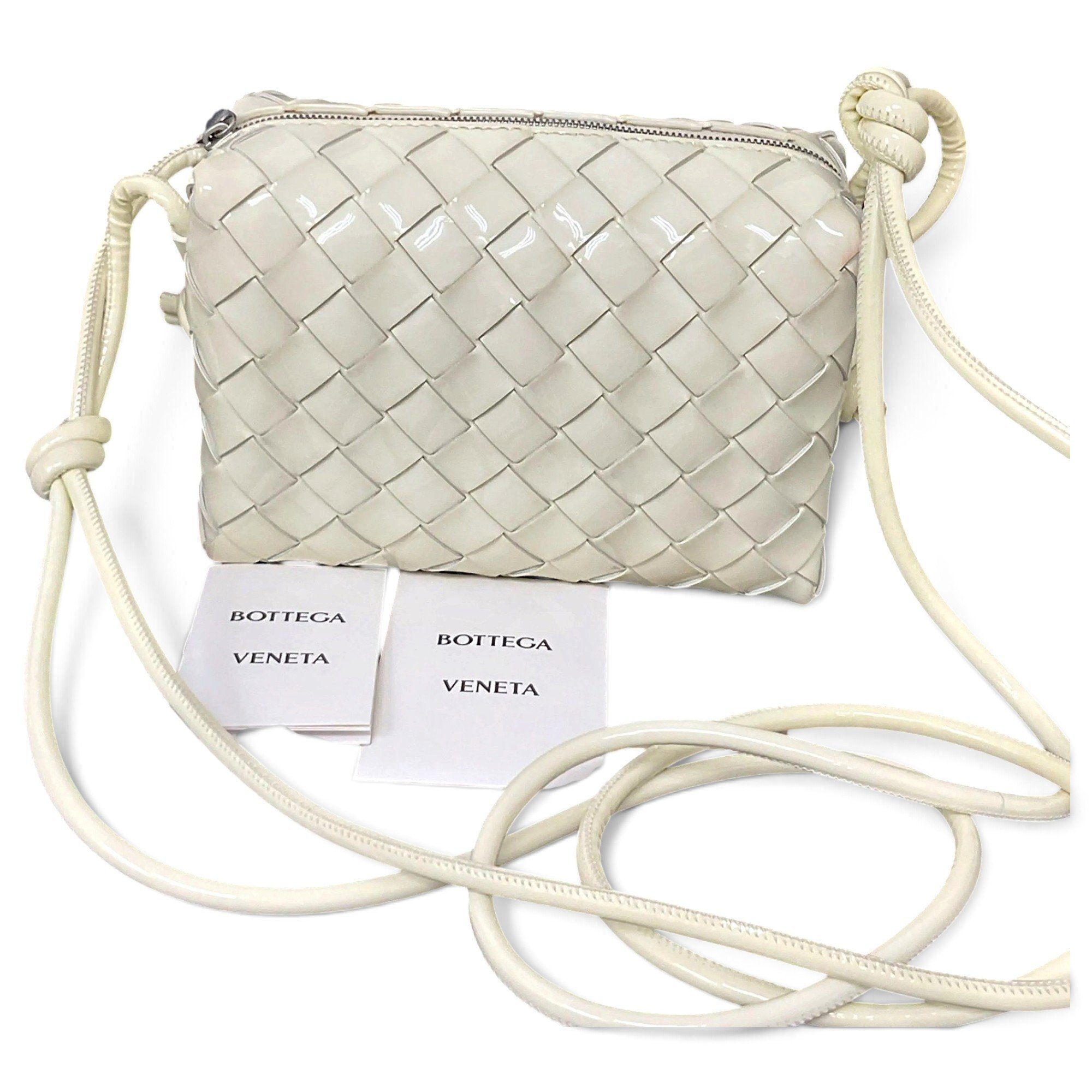 Loop patent leather crossbody bag