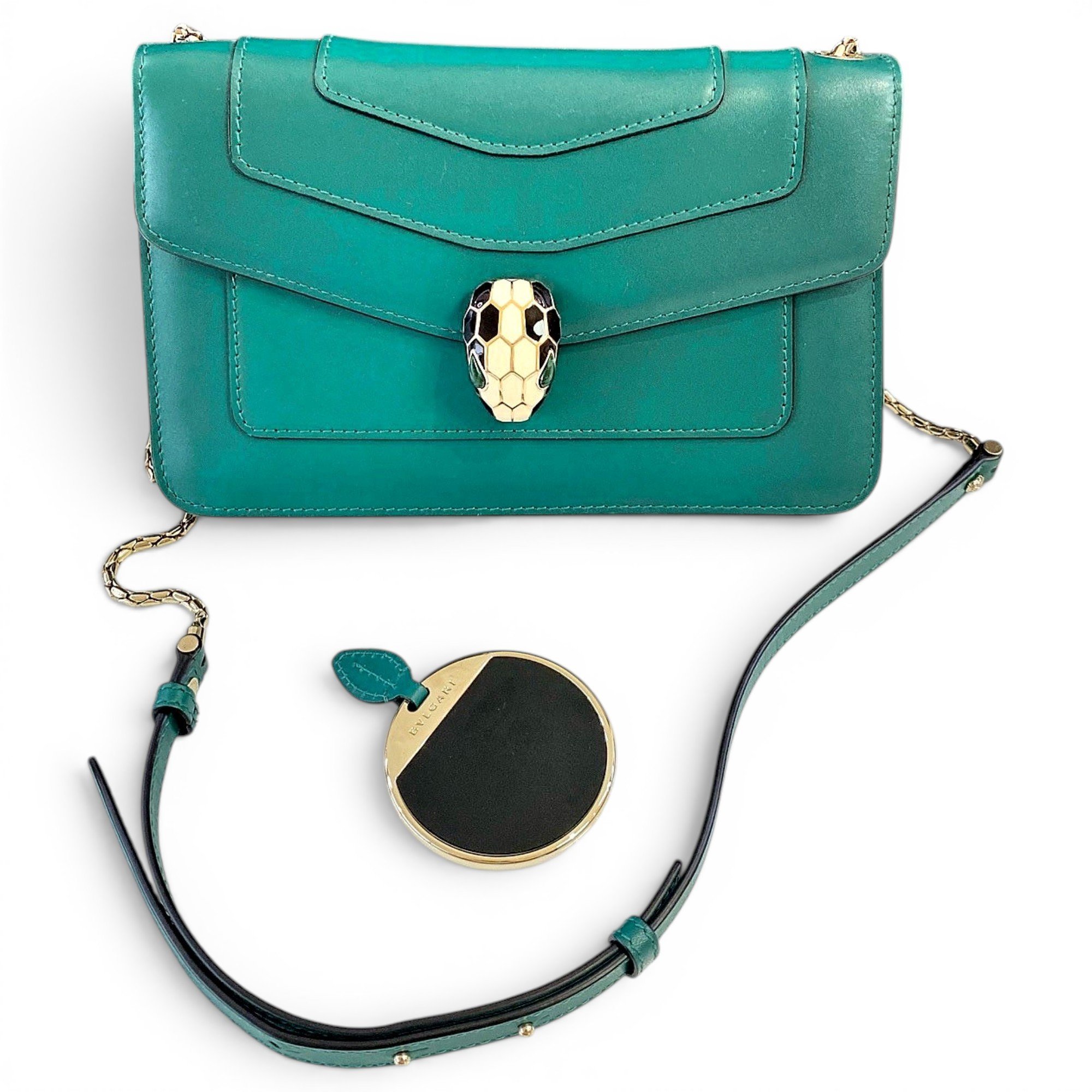 Serpenti leather handbag