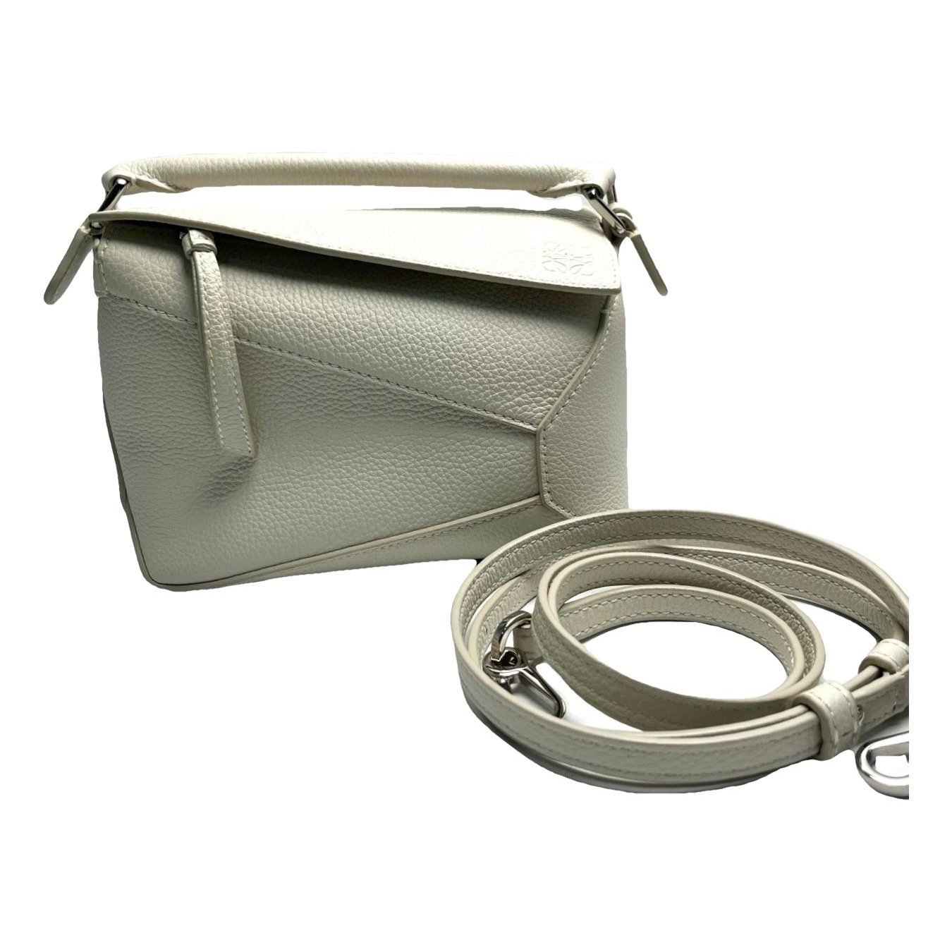 Puzzle leather handbag