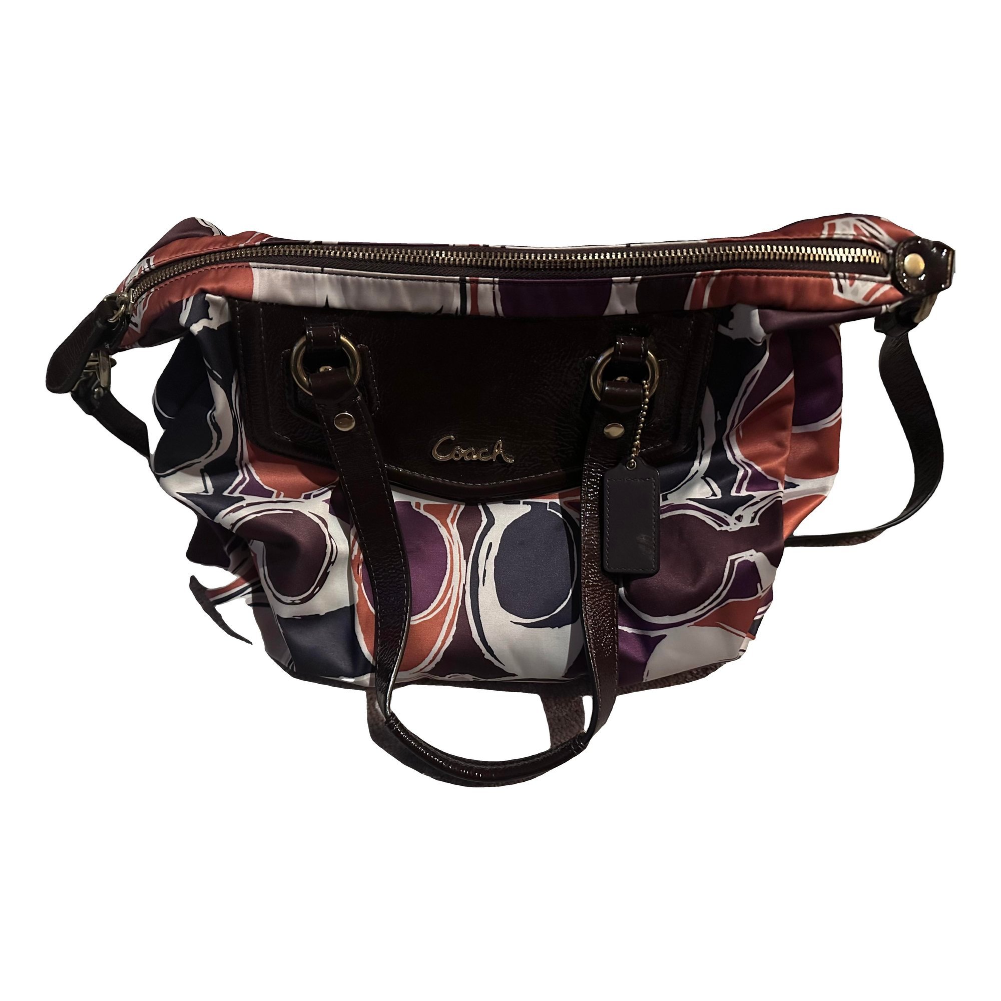 Patent leather handbag