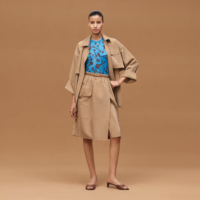 Beige Zénith Wrap Skirt