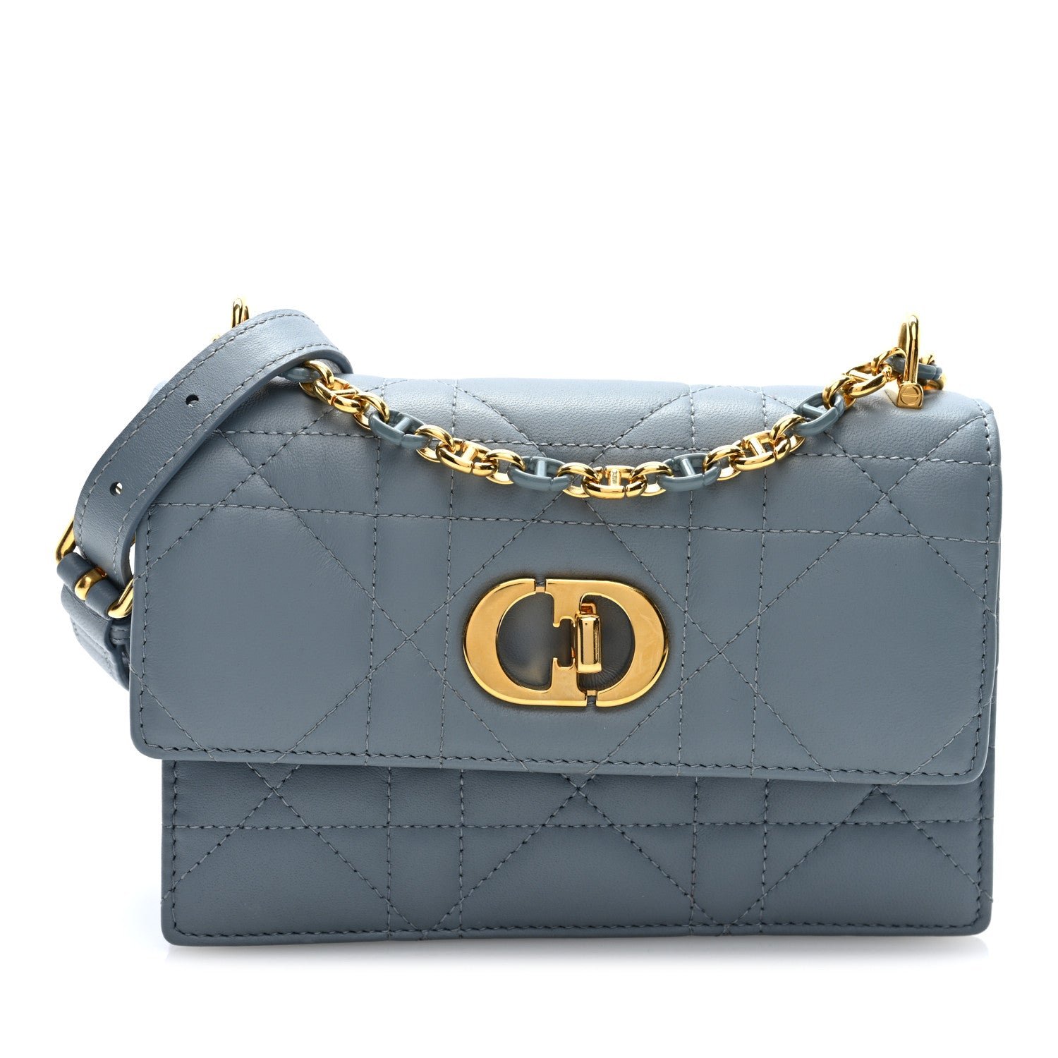 Christian Dior Lambskin Cannage Mini Miss Caro Bag Cloud Blue