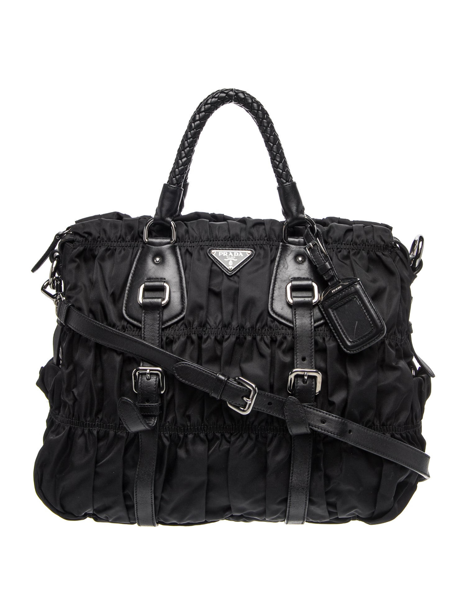 Tessuto Nylon Top Handle Bag