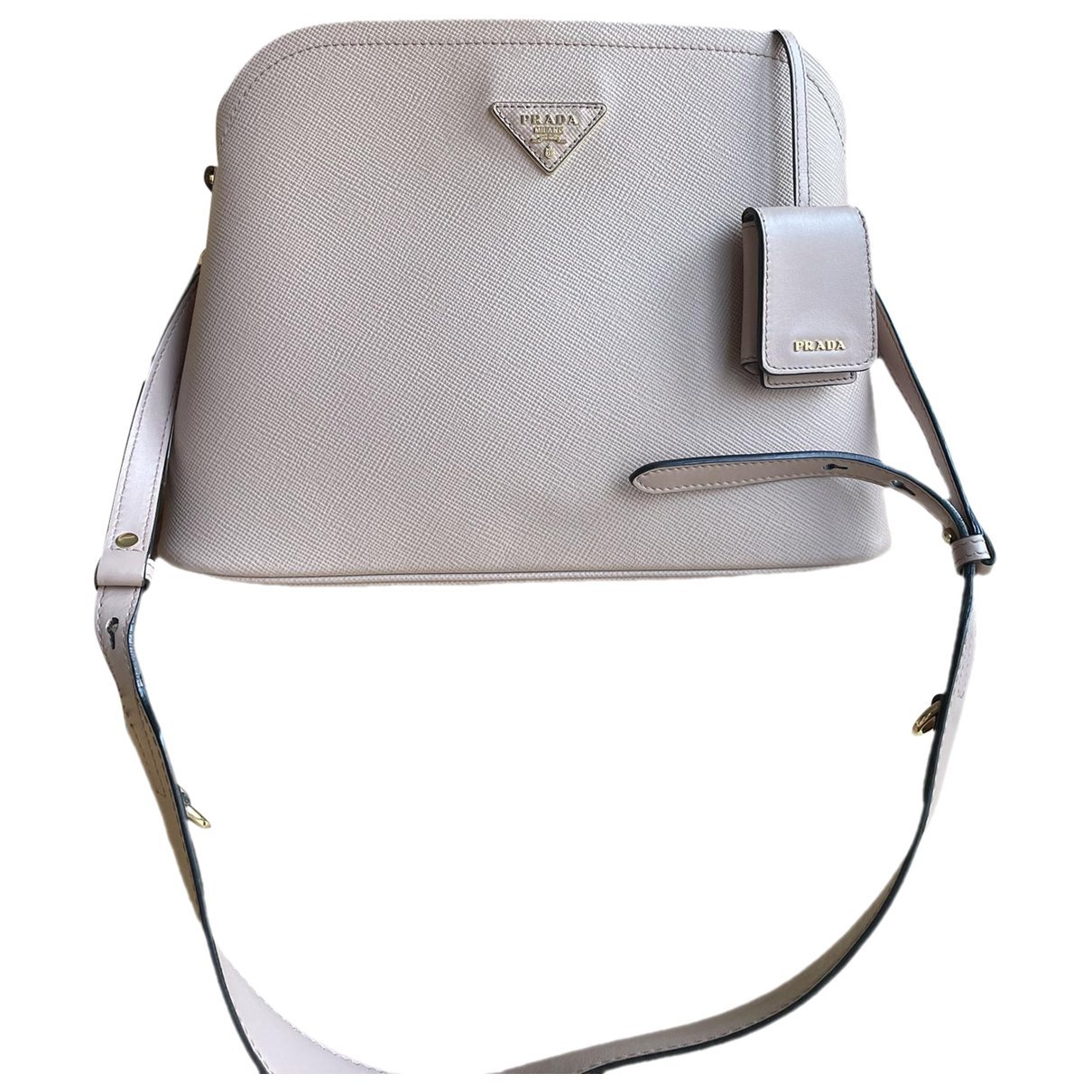 Double leather handbag