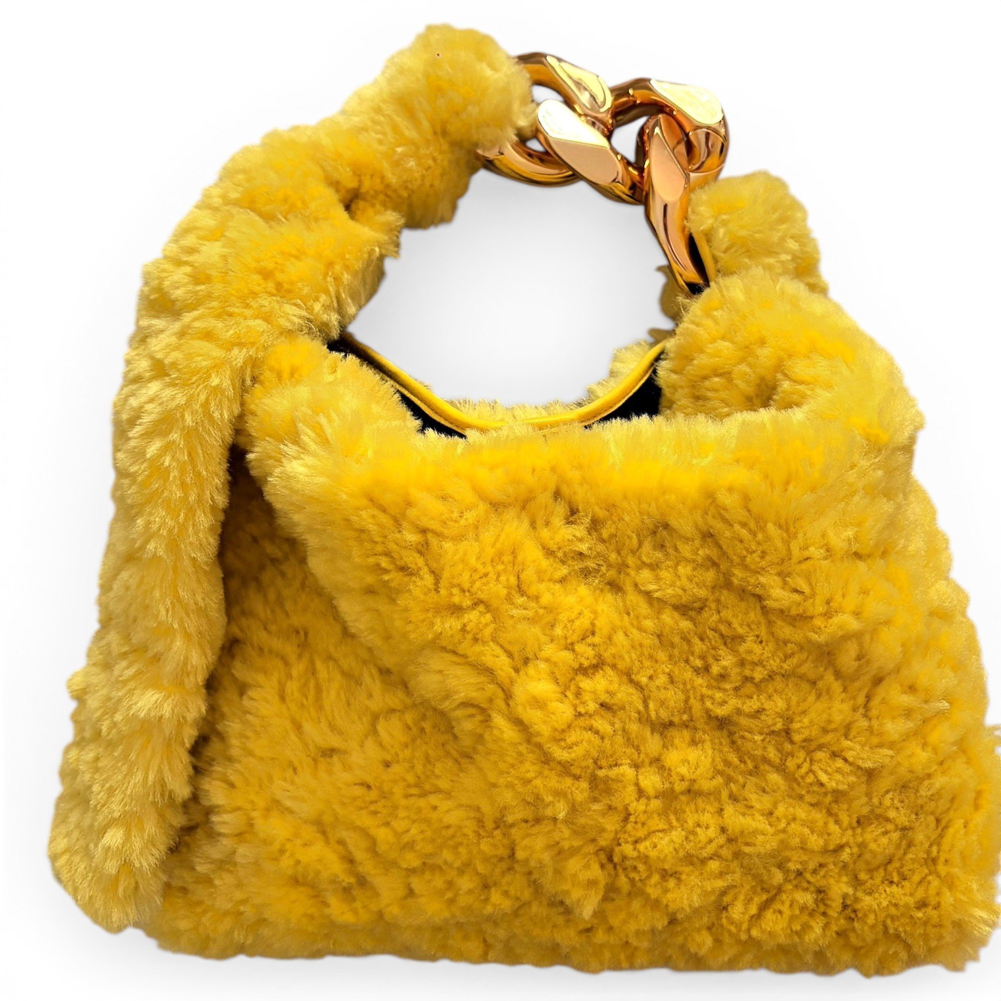JW Anderson Chain faux fur handbag