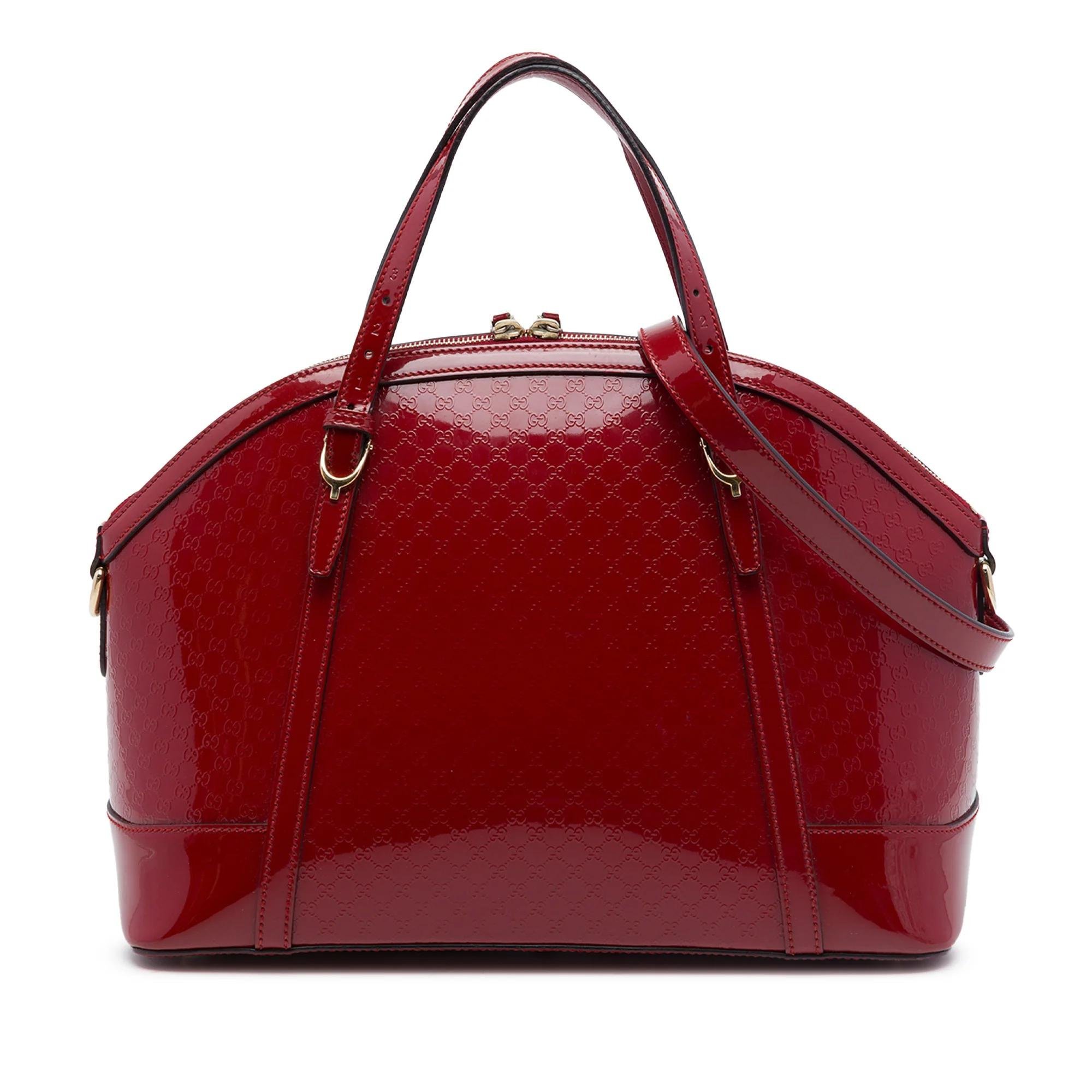 Dôme patent leather handbag