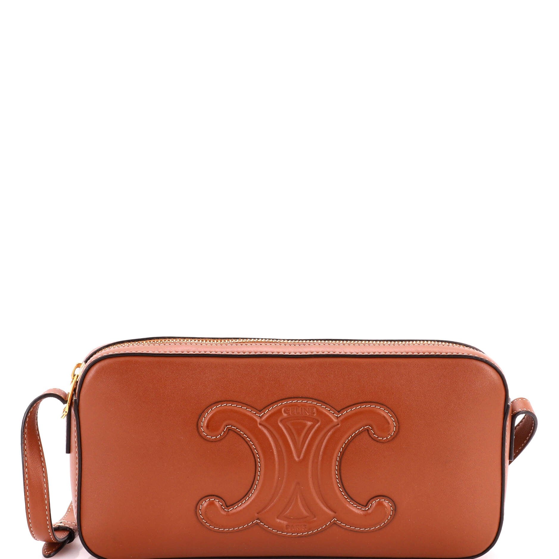 Cuir Triomphe Camera Shoulder Bag Leather Small