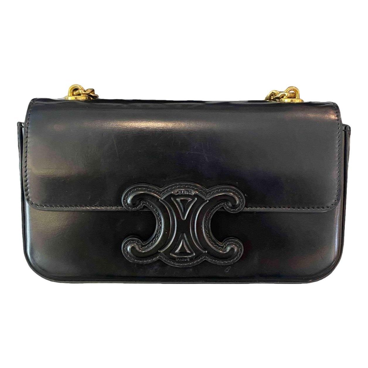 Triomphe chain leather crossbody bag