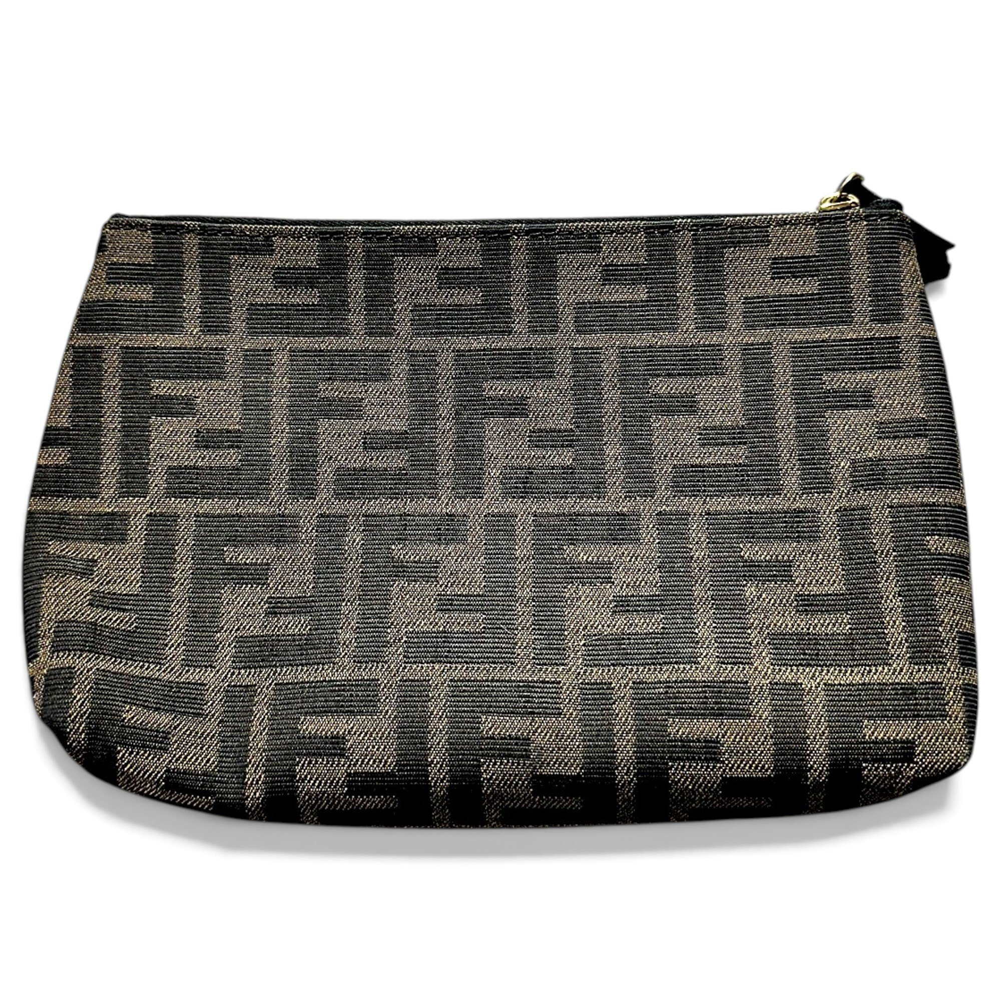 Double F cloth clutch bag