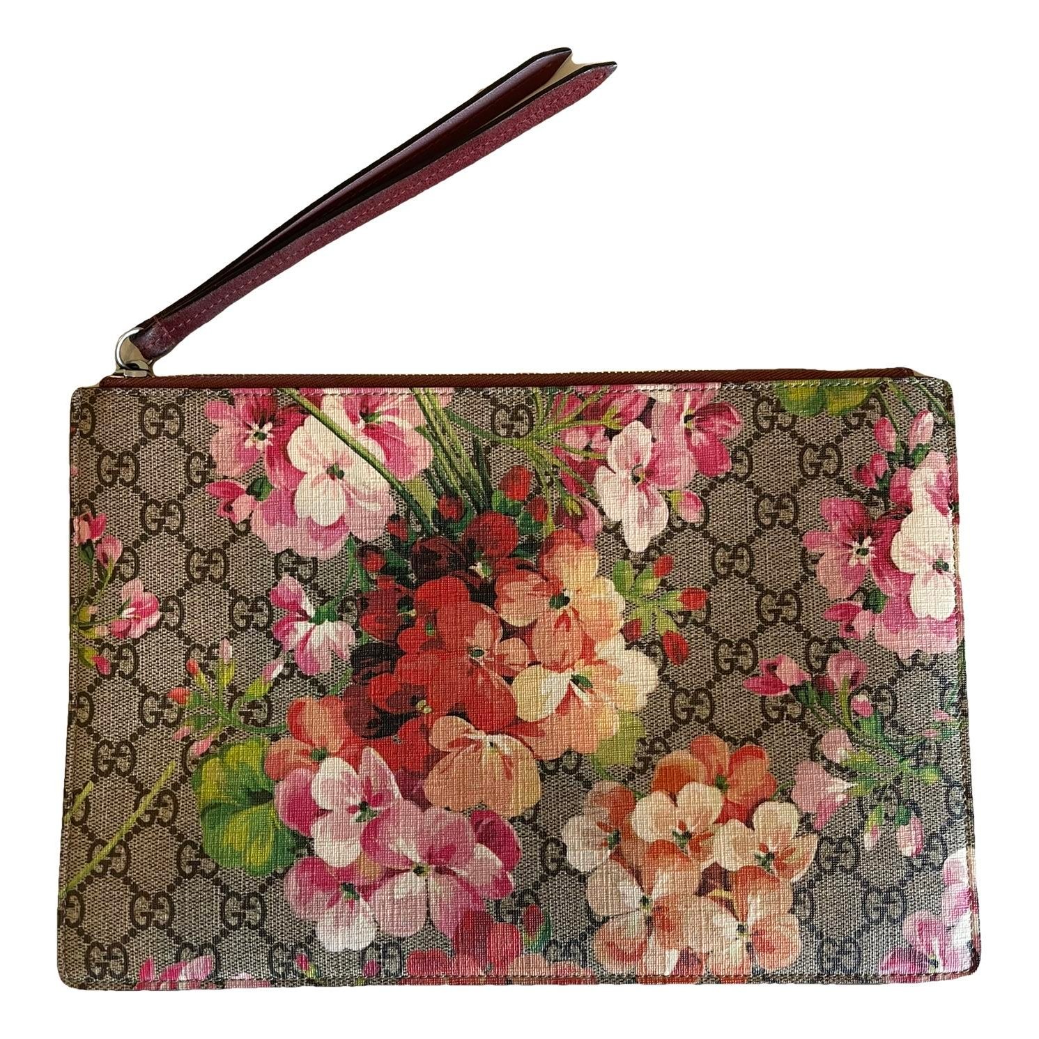Leather clutch bag