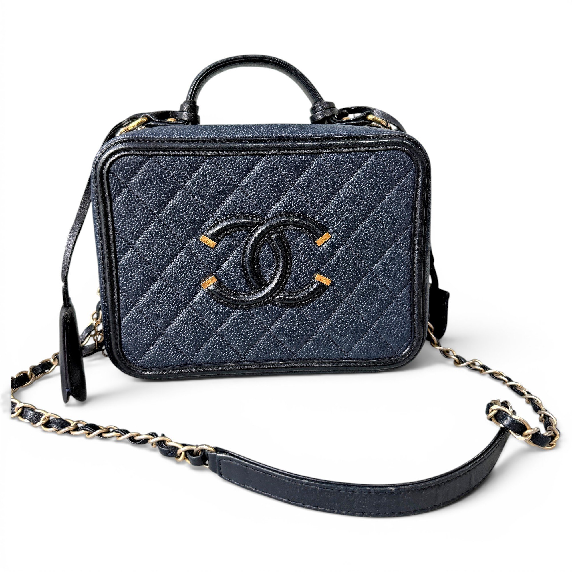 Vanity leather handbag