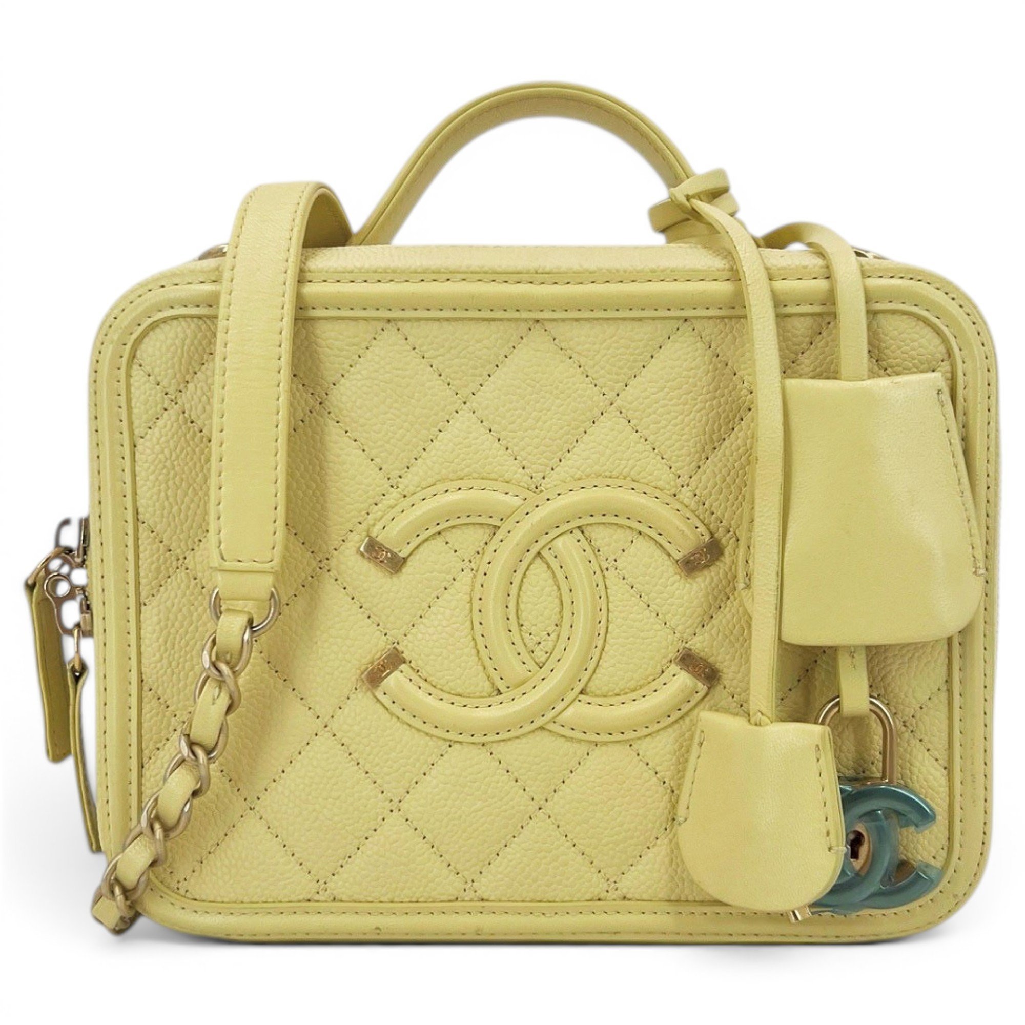 Vanity leather handbag