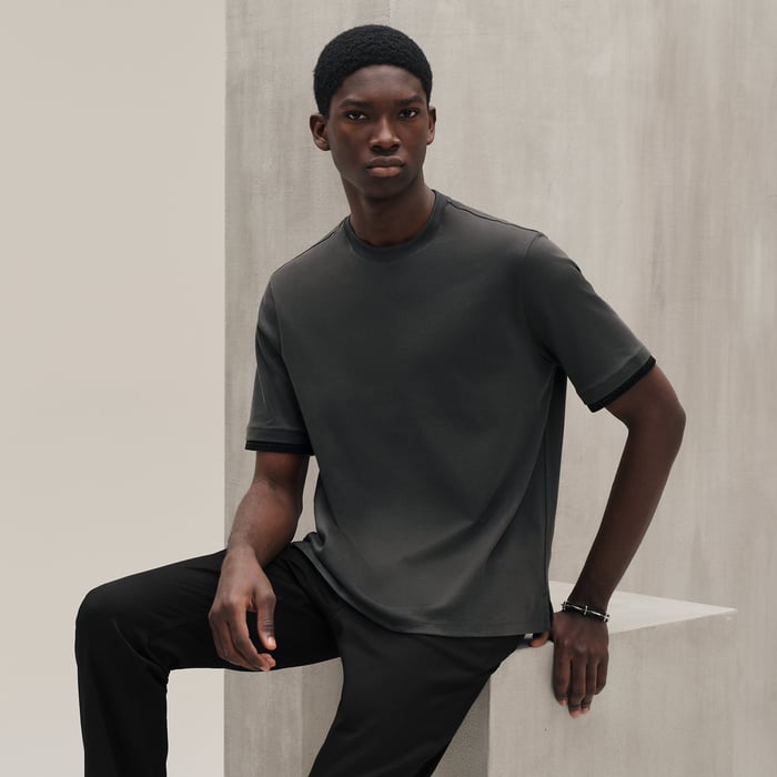 Vert Chrome "Piqures Sellier" T-shirt