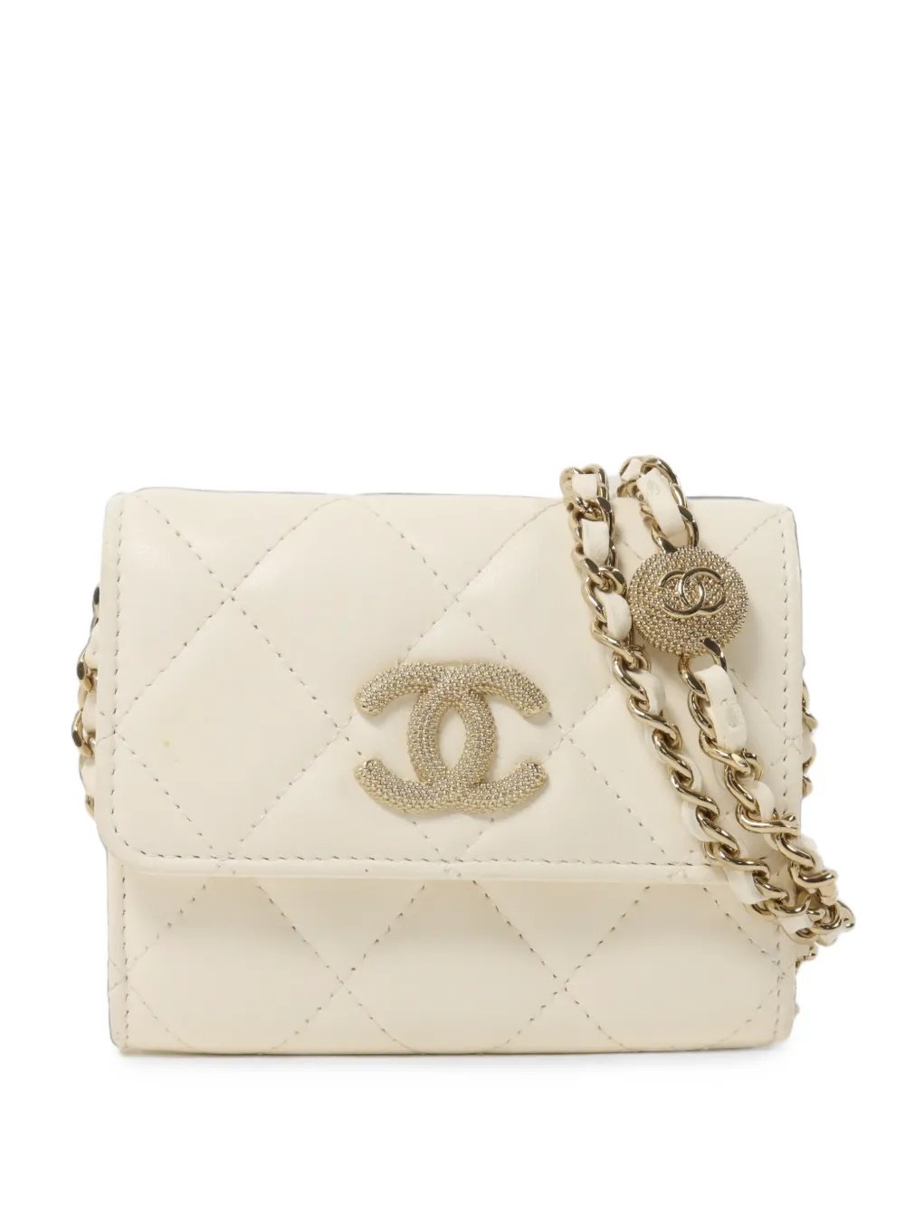 quilted CC shoulder bag