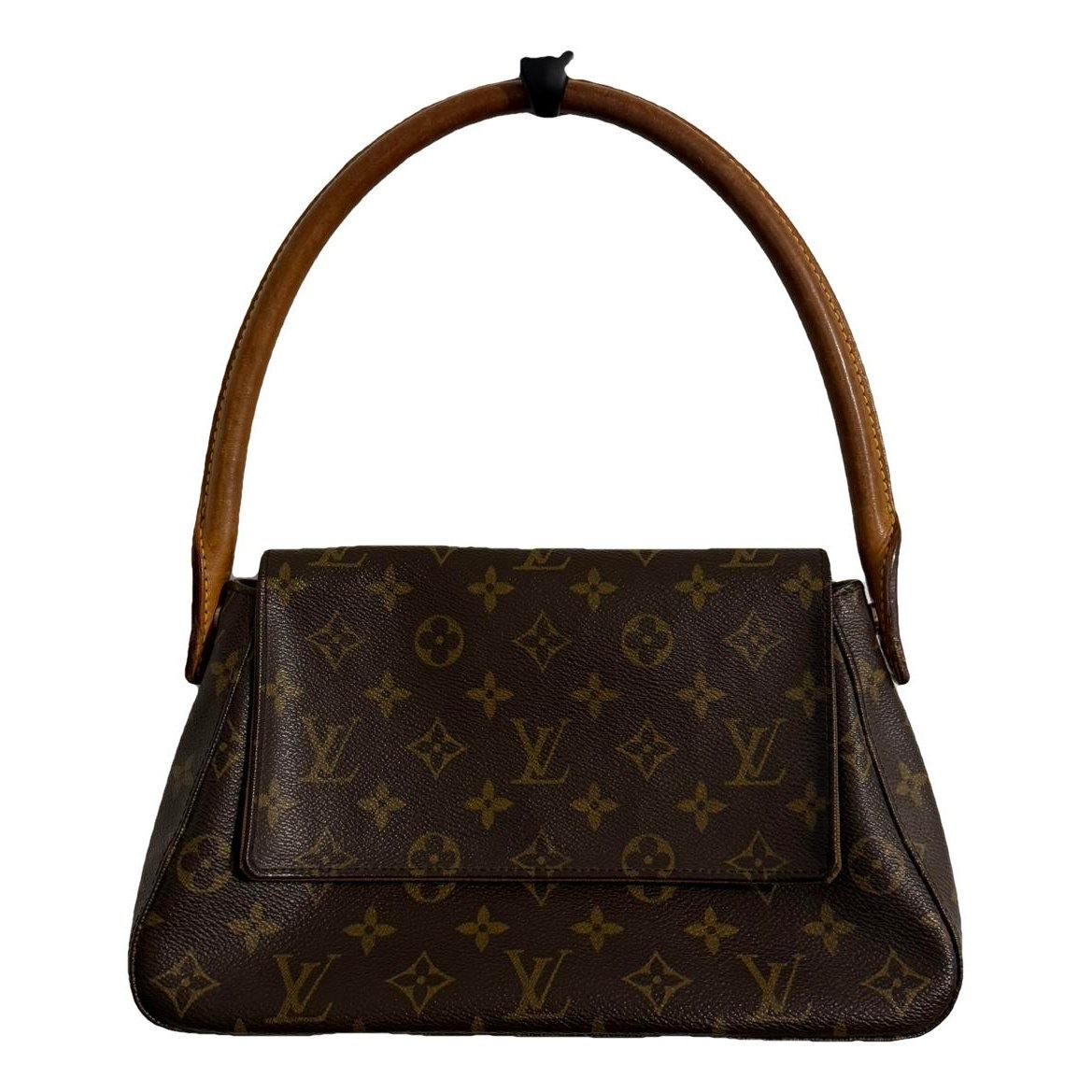 Looping leather handbag
