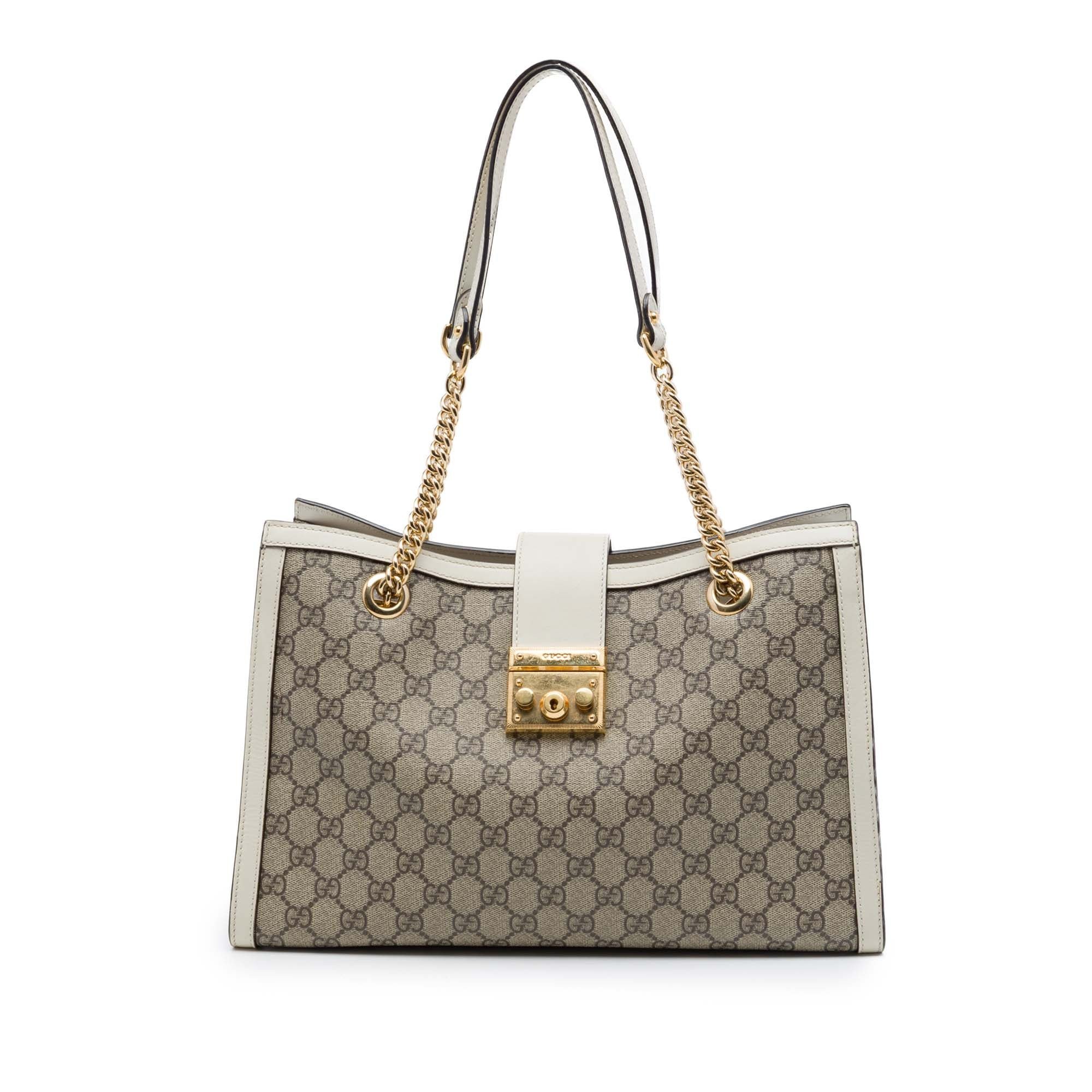 Padlock leather tote