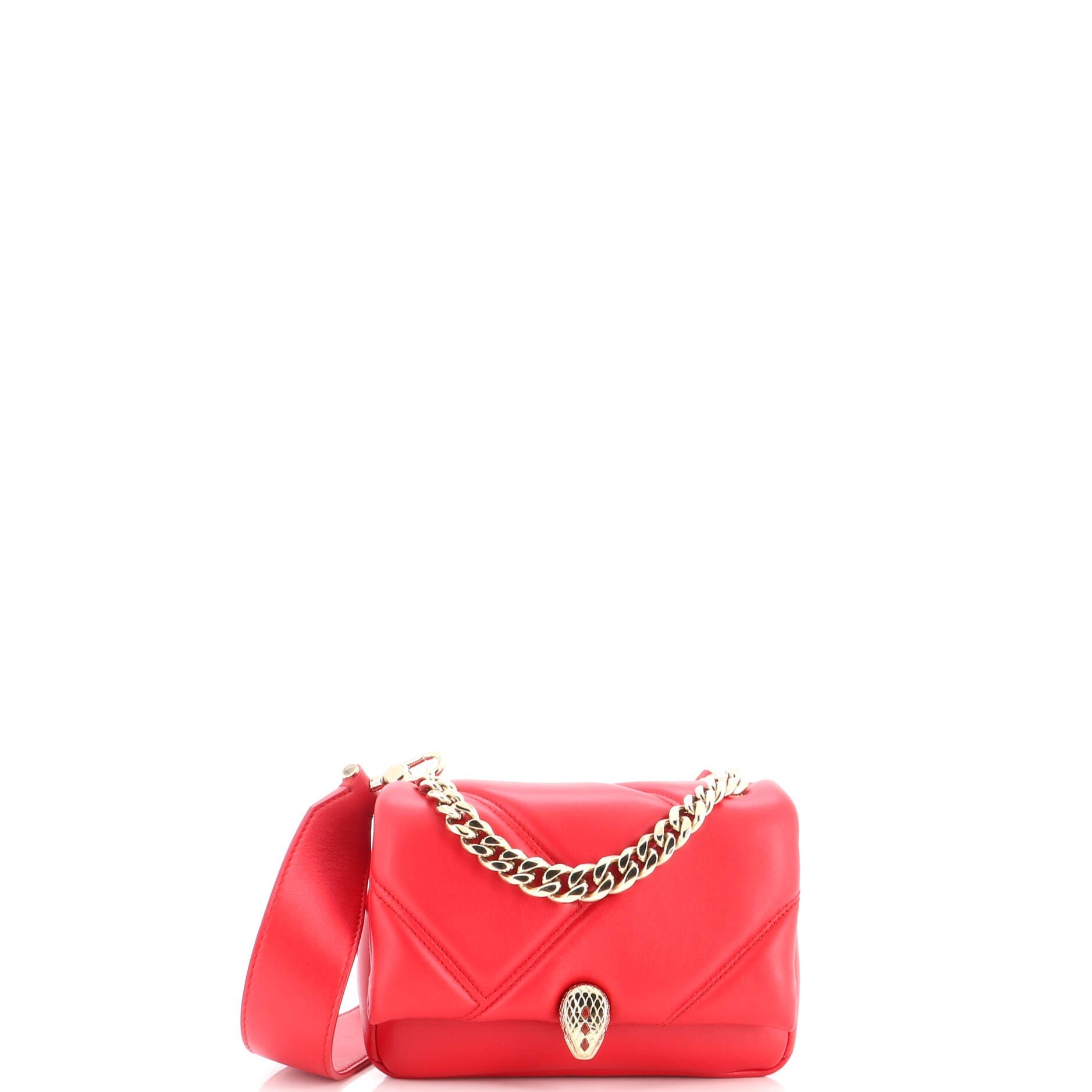 Serpenti Cabochon Shoulder Bag Diagonal Quilted Leather Mini