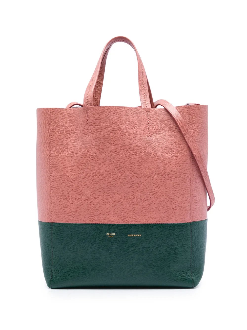 2015 Small Bicolor Grained Calfskin Vertical Cabas Tote satchel