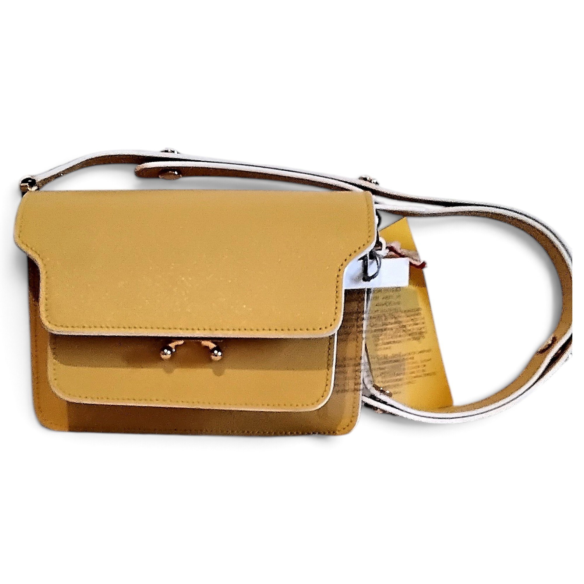 Trunk leather crossbody bag