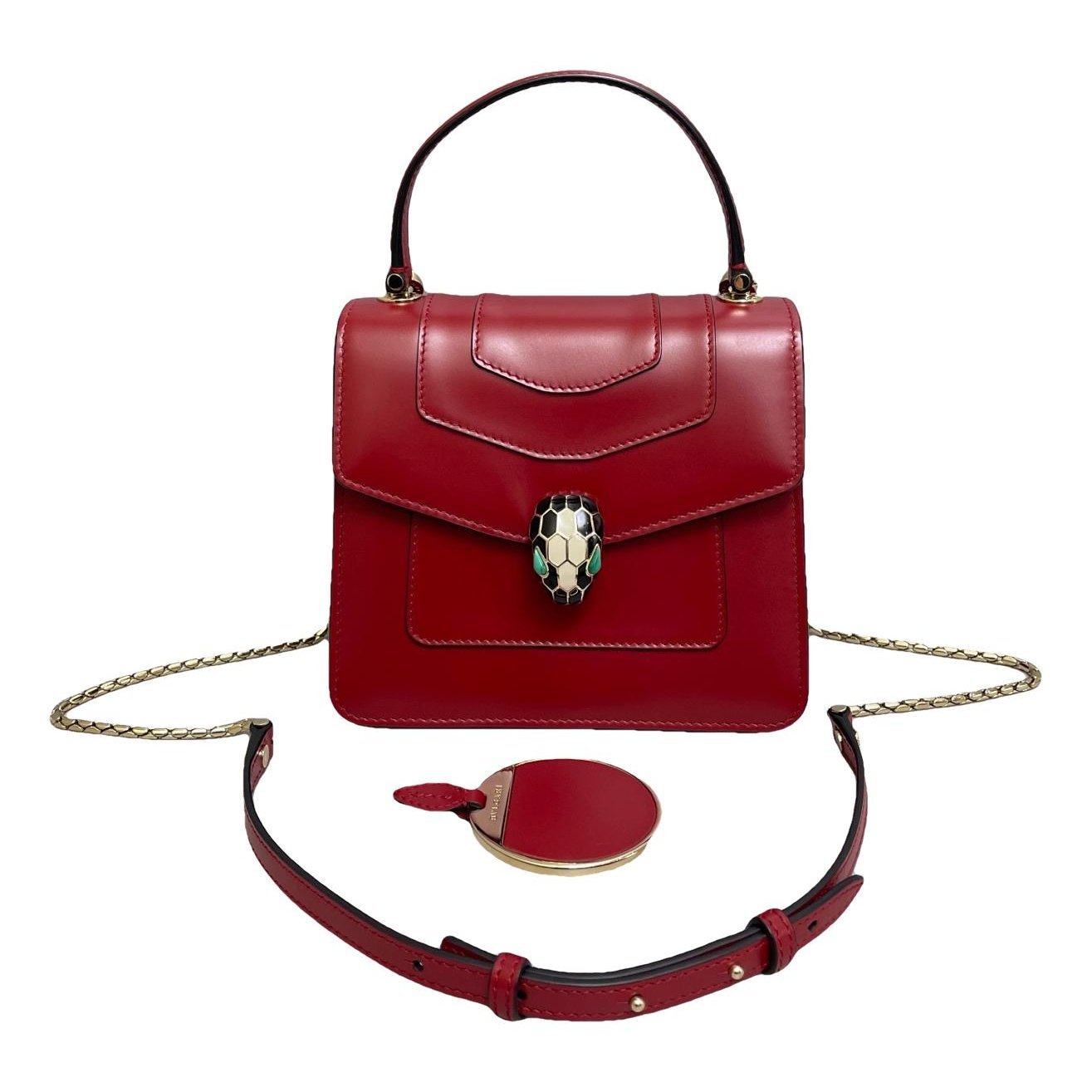 Serpenti leather handbag