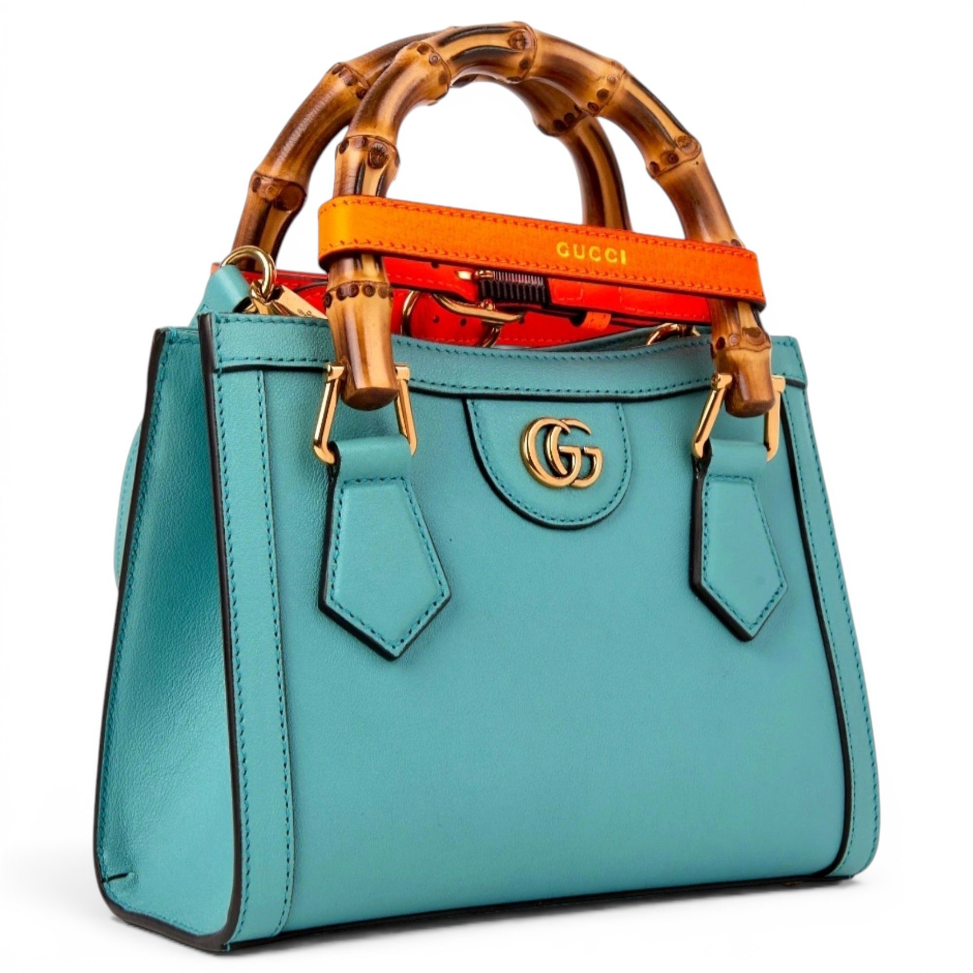 Diana Bamboo leather handbag