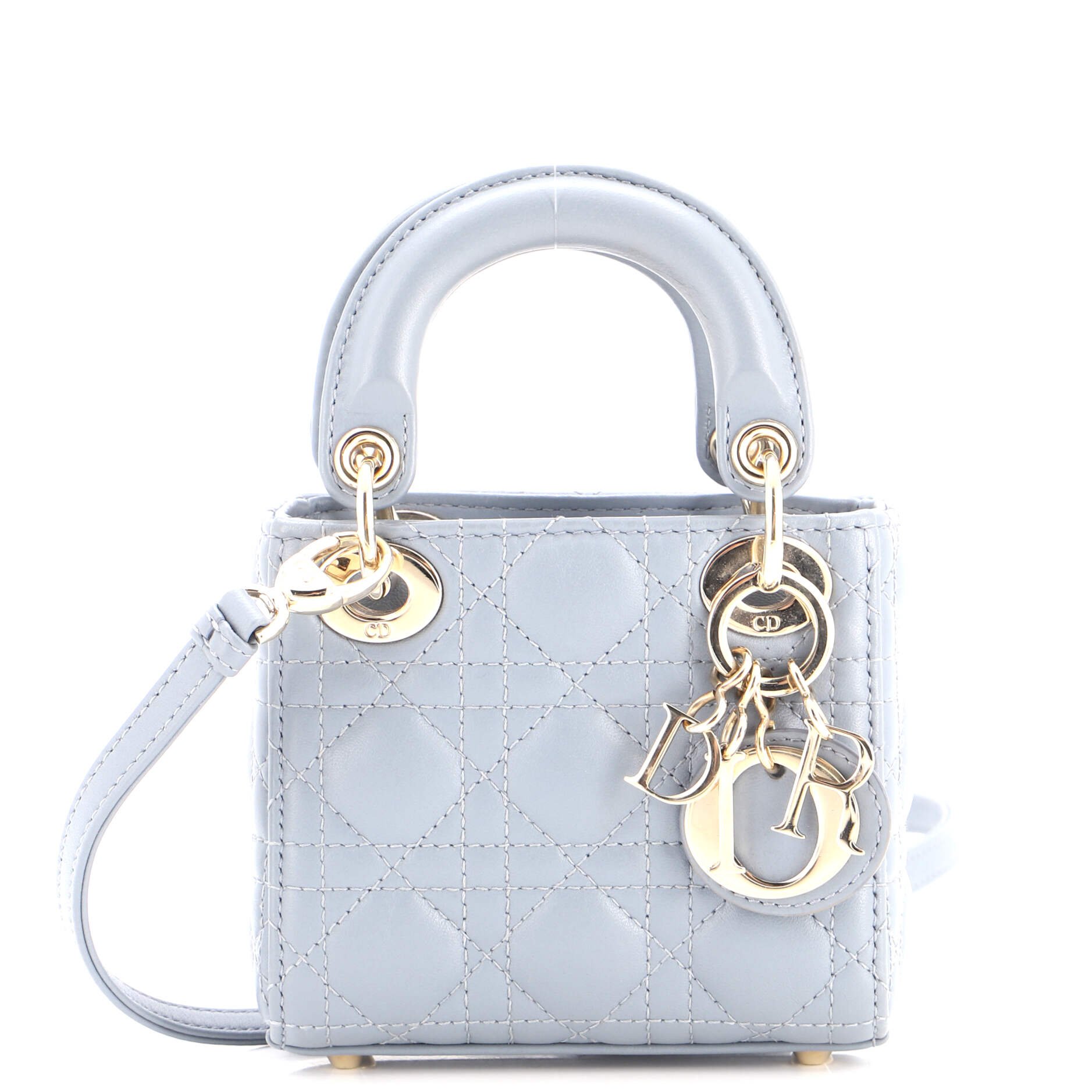 Lady Dior Bag Cannage Quilt Lambskin Micro