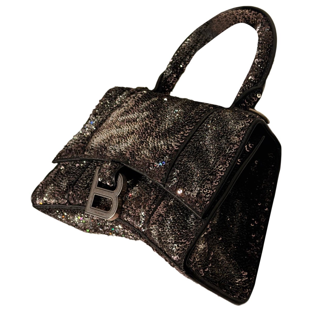Hourglass glitter handbag