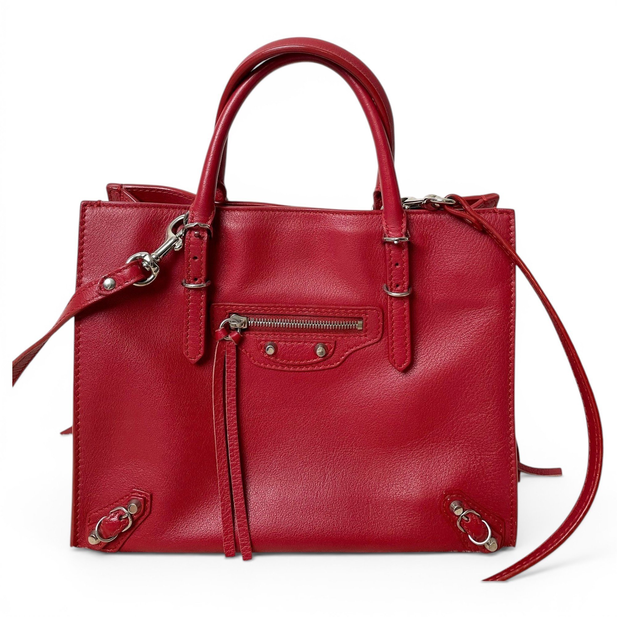 Papier leather handbag