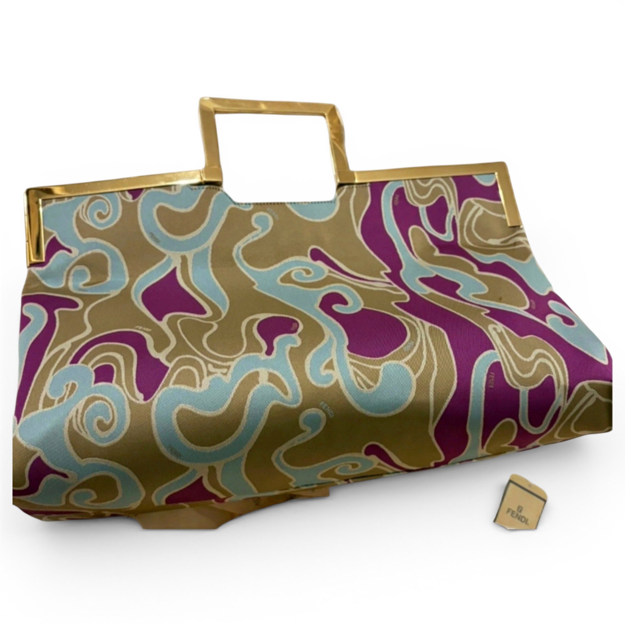 Baguette silk handbag