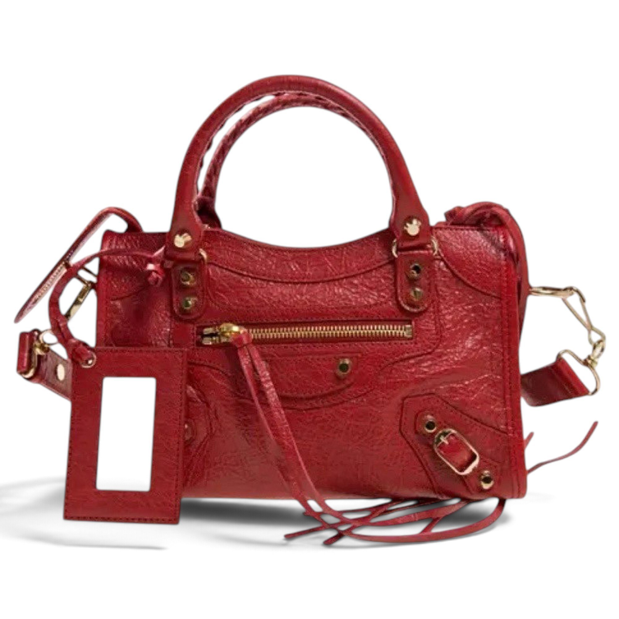 City leather handbag